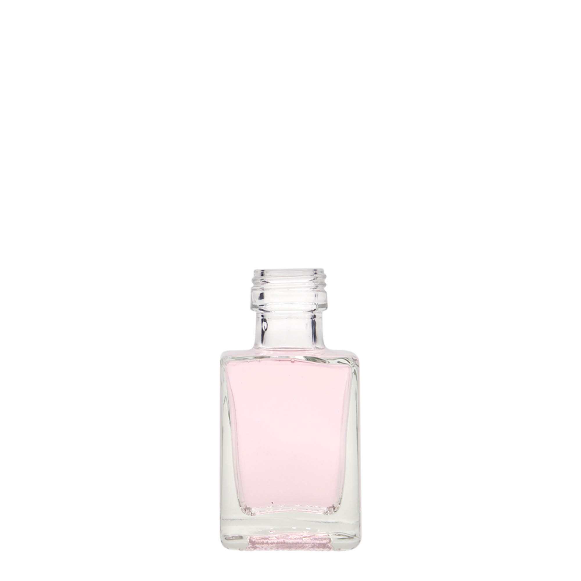 Shishe qelqi 50 ml 'Cube', katrore, gojë: PP 24 Shishe qelqi 50 ml 'Cube', katrore, gojë: PP 24