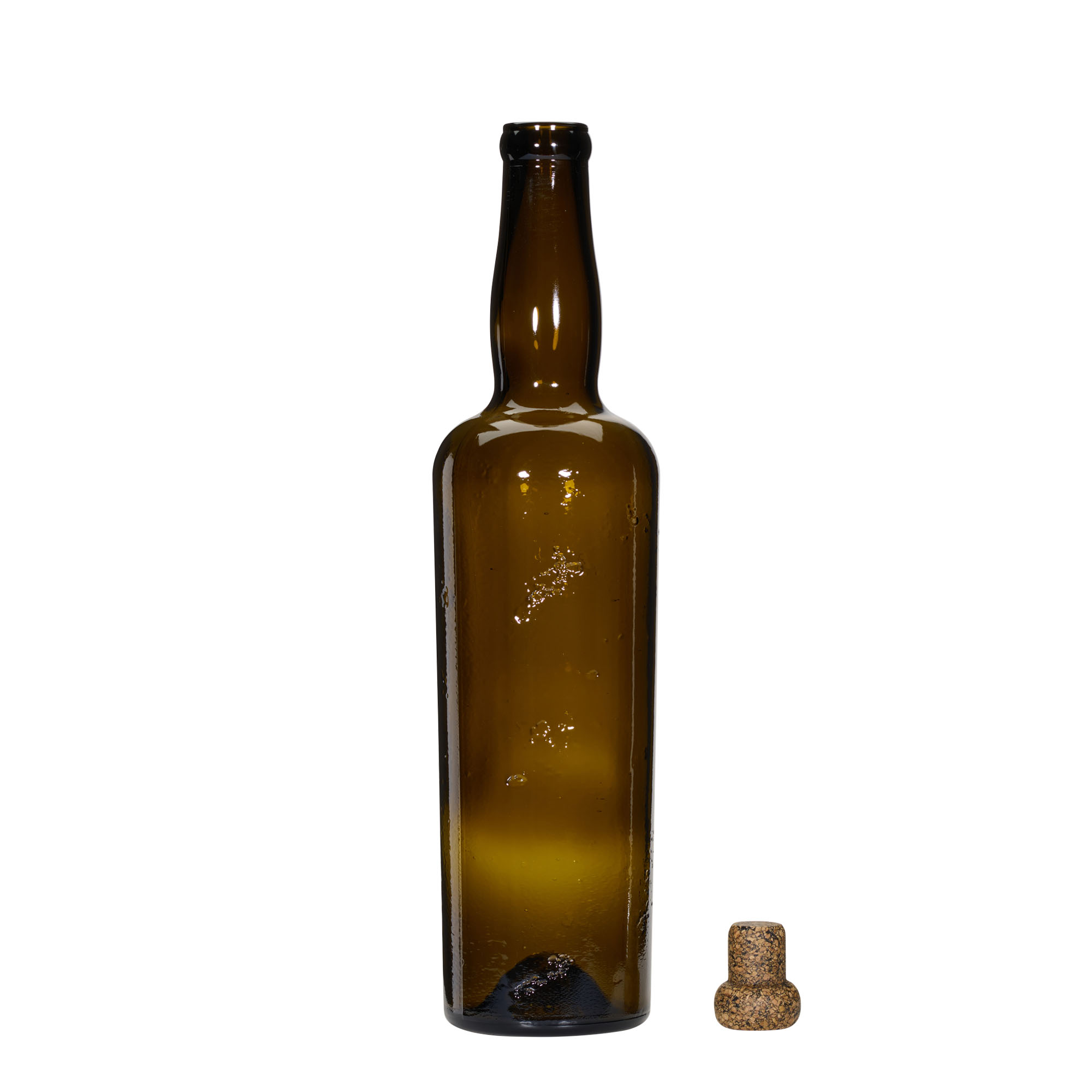 750 ml shishe qelqi e punuar me dorë 'Siroco', kafe, goja: kork 750 ml shishe qelqi e punuar me dorë 'Siroco', kafe, goja: kork