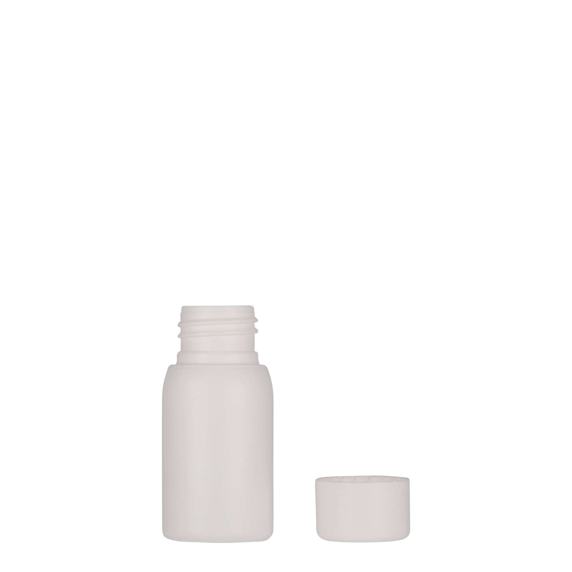 Shishe plastike 30 ml 'Tuffy', HDPE, e bardhë, gojë: 24/410