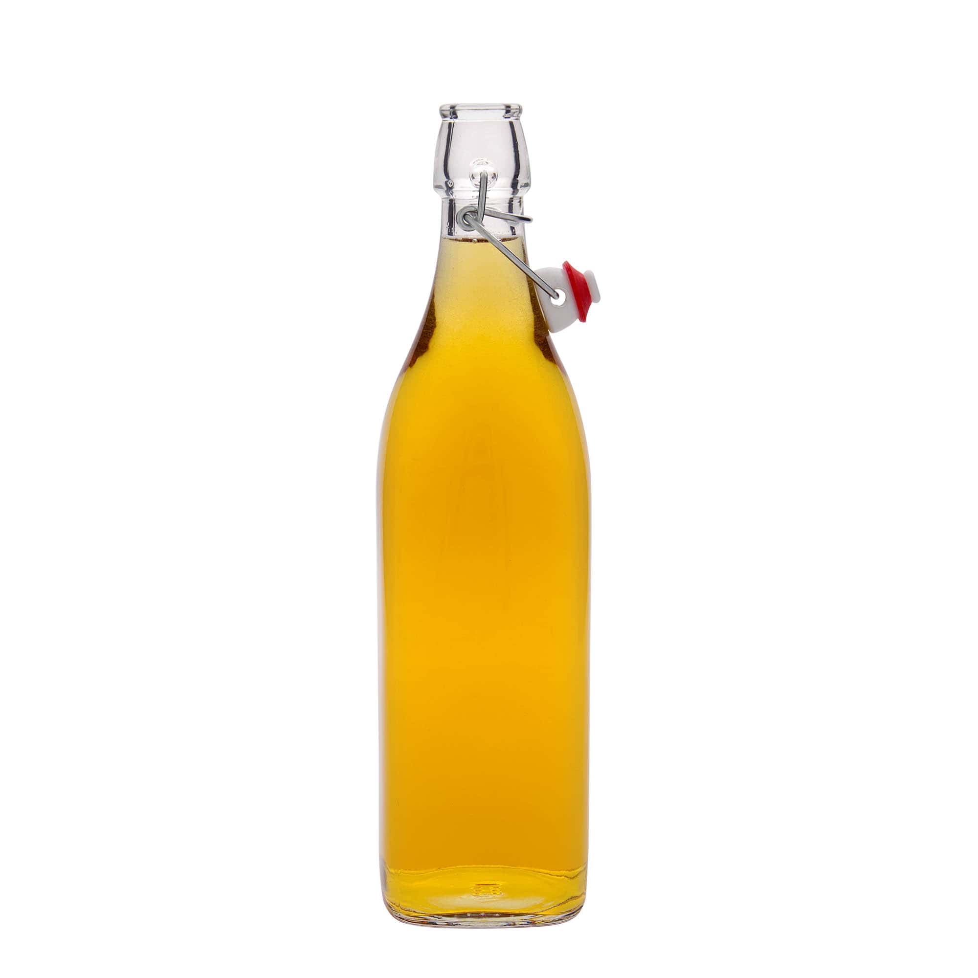 1.000 ml shishe qelqi 'Swing, katrore, gojë: mbyllje me kapëse 1.000 ml shishe qelqi 'Swing, katrore, gojë: mbyllje me kapëse