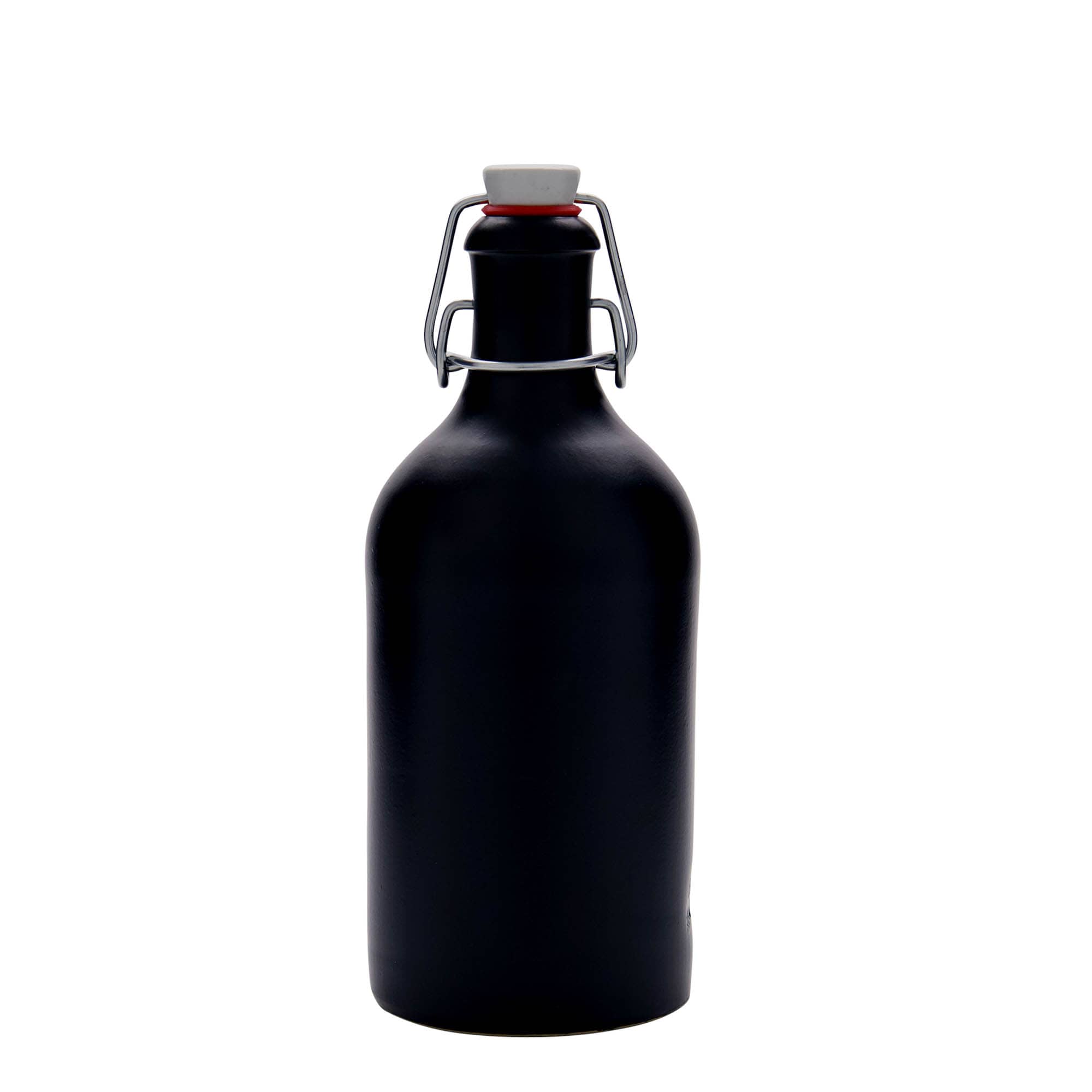 500 ml krua qeramike, qeramikë guri, e zezë, gojë: kapak me kapëse