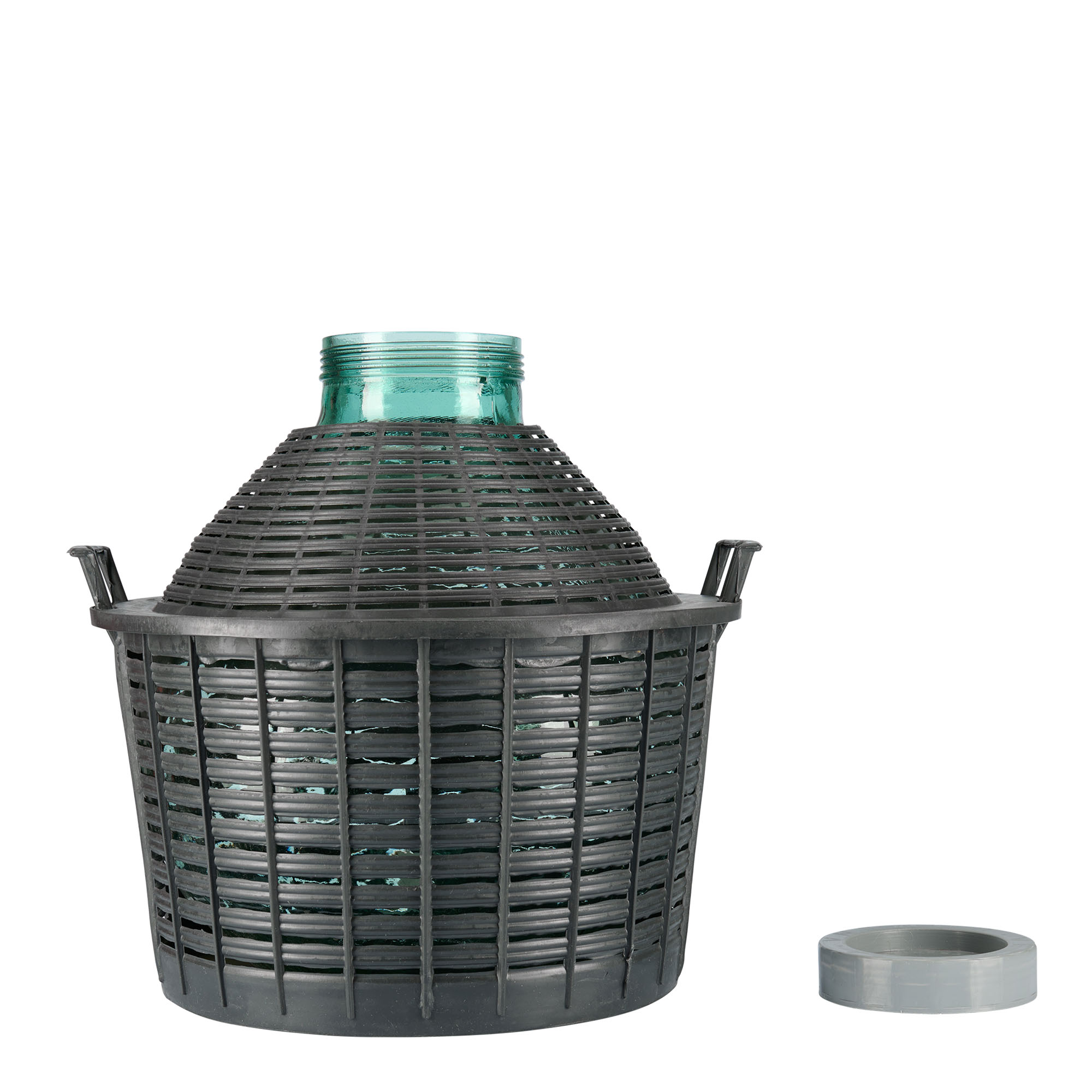 25 l shishe baloni me qafë të gjerë, xham, gojë: kapak me vidë