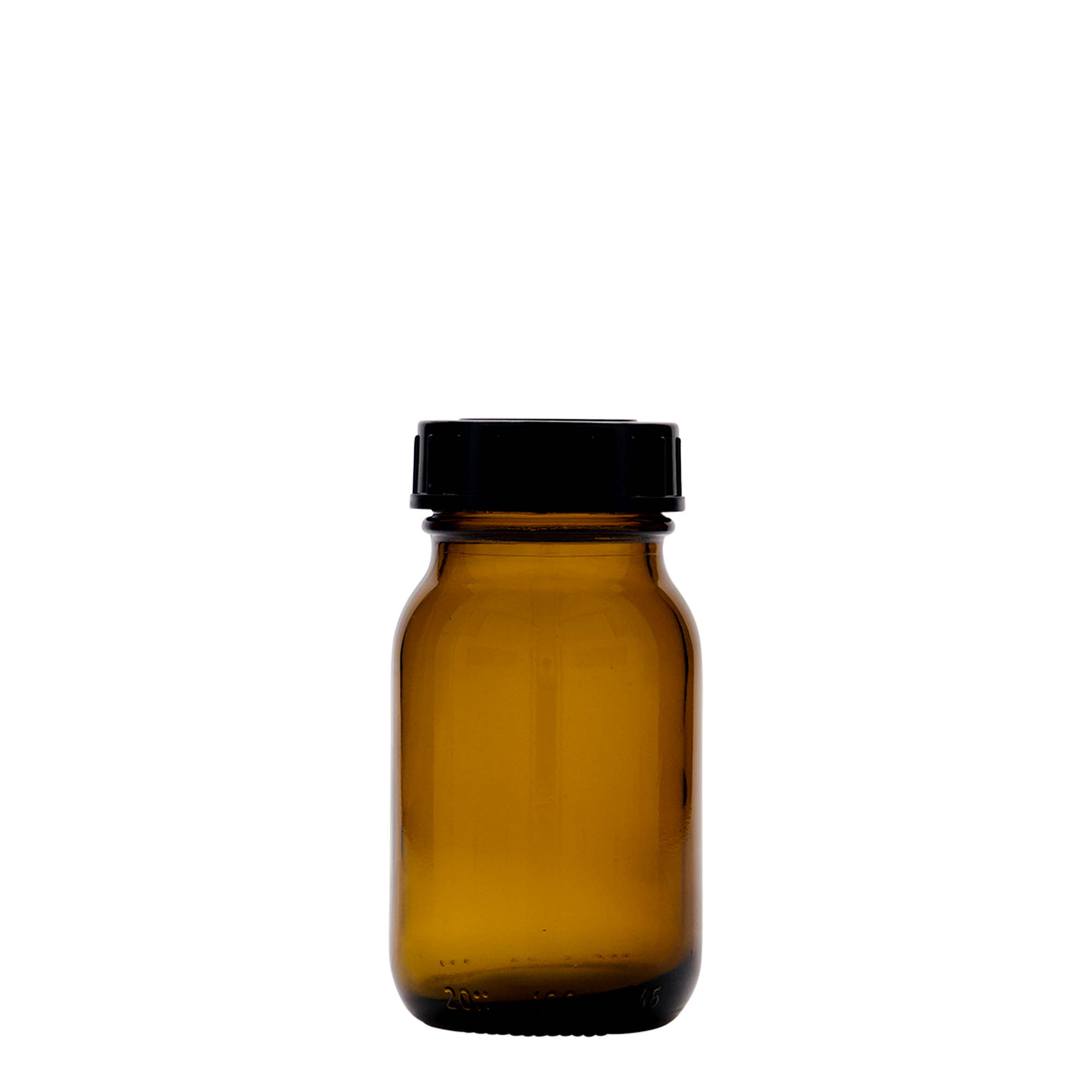 100 ml gotë me qafë të gjerë, kafe, hapja: DIN 40