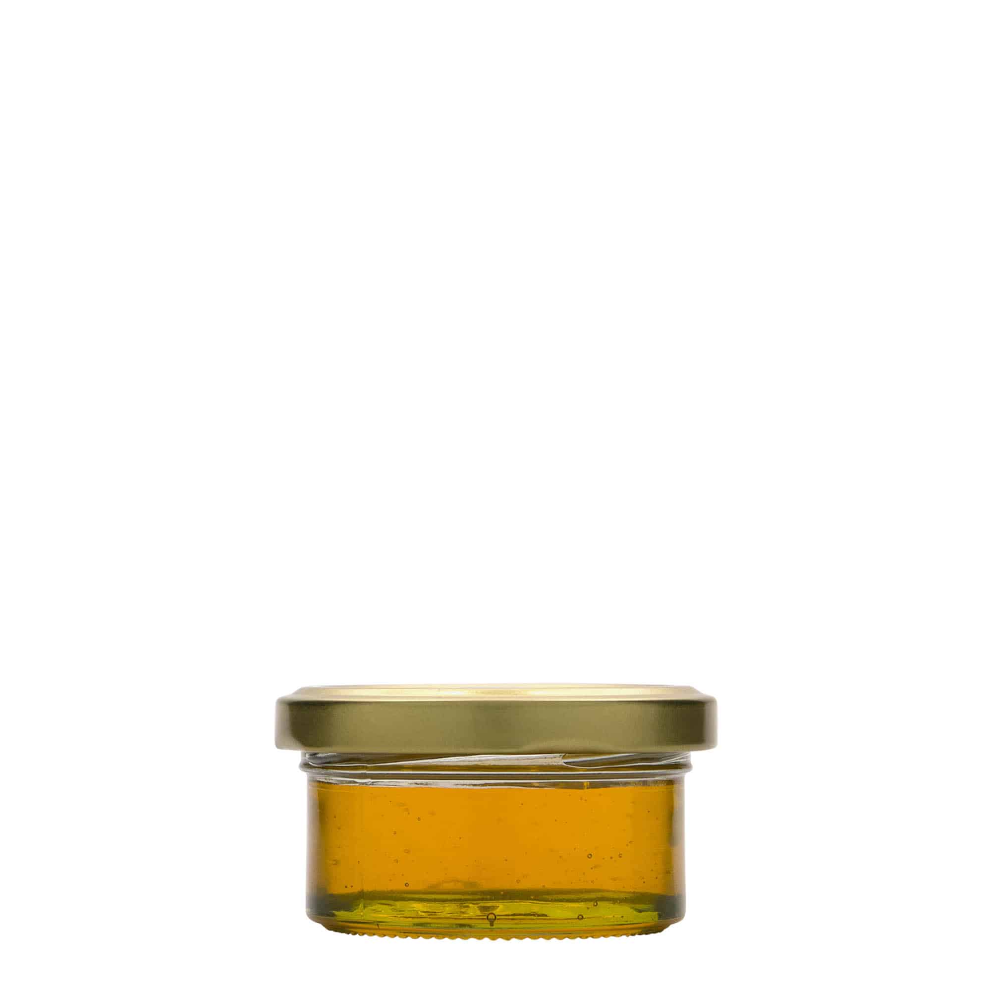 70 ml kavanoz i sheshtë me mbyllje të shpejtë, hapje: Twist-Off (TO 66)