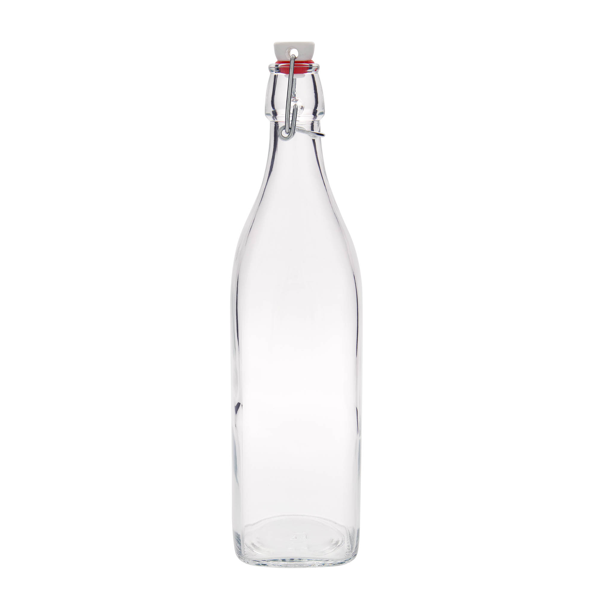 1.000 ml shishe qelqi 'Swing, katrore, gojë: mbyllje me kapëse 1.000 ml shishe qelqi 'Swing, katrore, gojë: mbyllje me kapëse