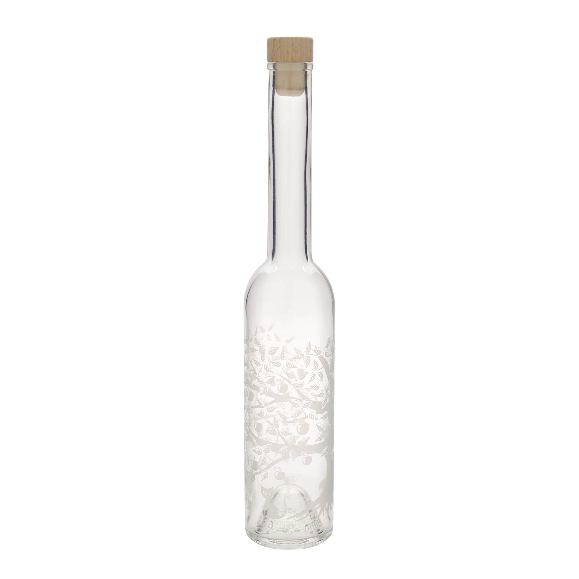 Shishe qelqi 350 ml 'Opera', motiv: Pemë molle, gojë: Kork Shishe qelqi 350 ml 'Opera', motiv: Pemë molle, gojë: Kork