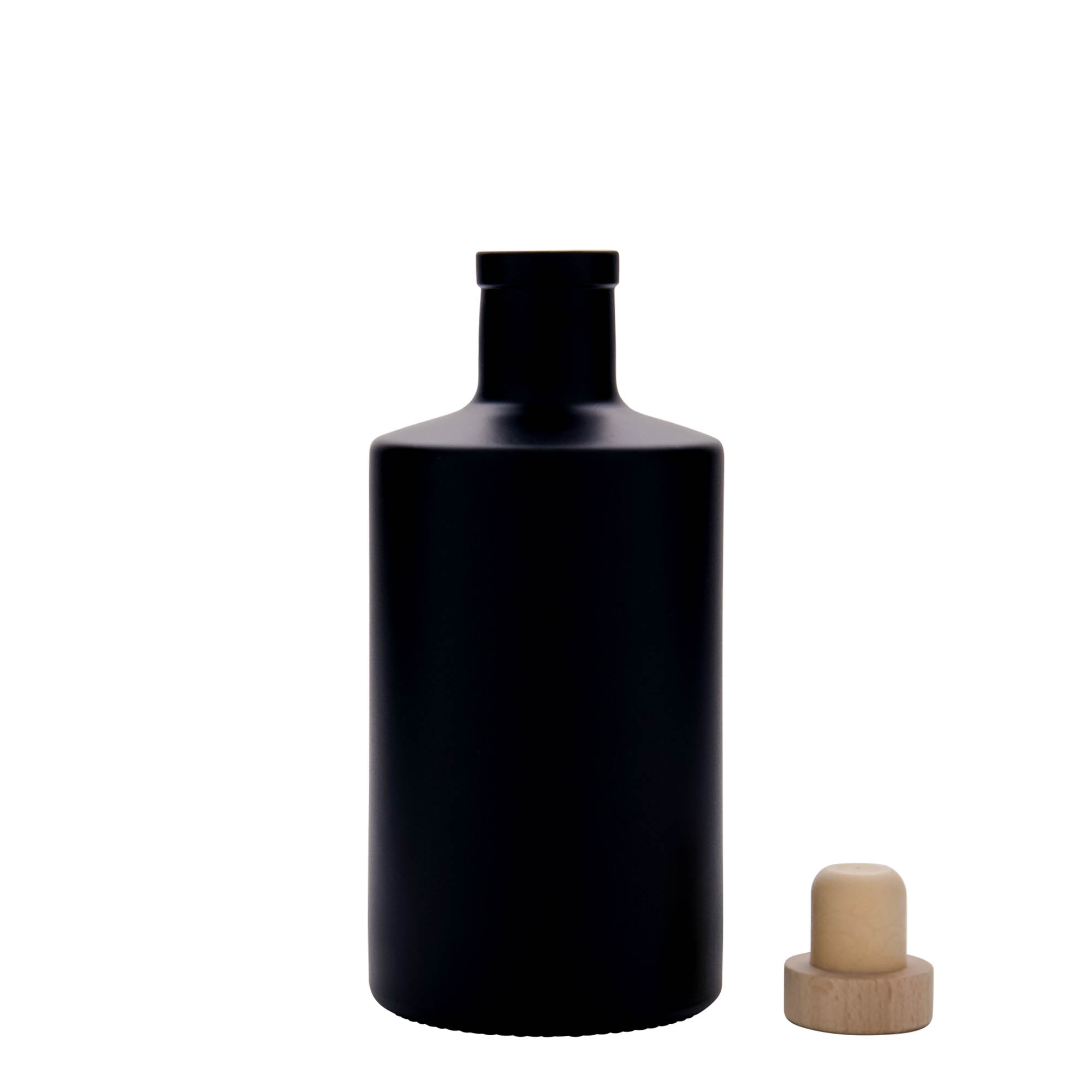 Shishe qelqi 500 ml 'Caroline', e zezë, gojë: kork Shishe qelqi 500 ml 'Caroline', e zezë, gojë: kork