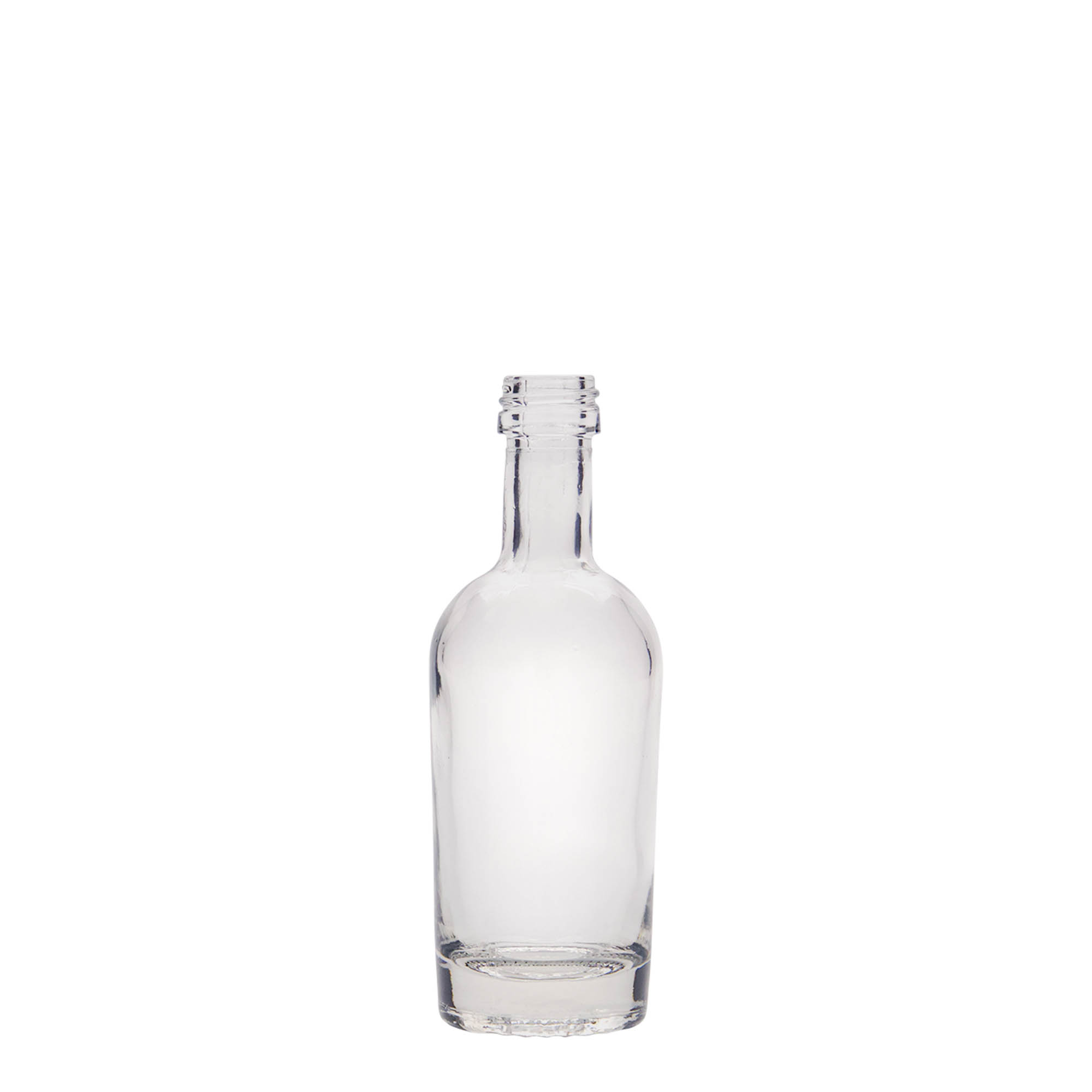 Shishe qelqi 50 ml 'Pepe', gojë: PP 18 Shishe qelqi 50 ml 'Pepe', gojë: PP 18