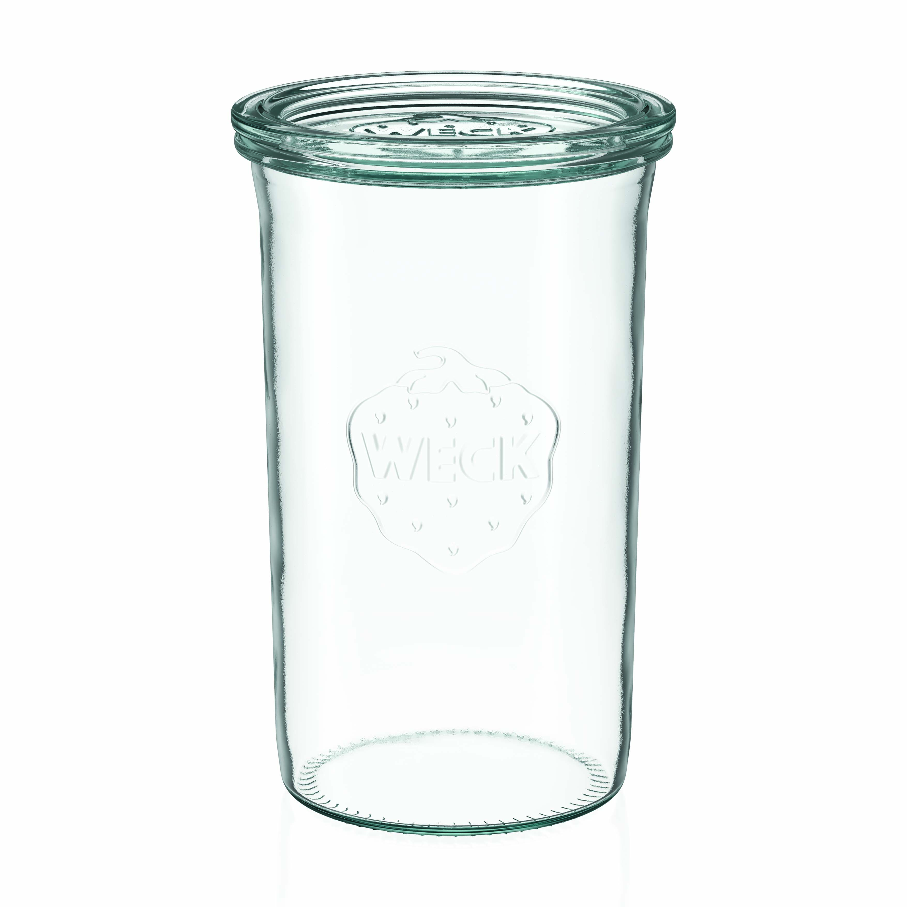 1.000 ml WECK-glas me kapak të përmbysur #, Hapur: Buzë e rrumbullakët 1.000 ml WECK-glas me kapak të përmbysur #, Hapur: Buzë e rrumbullakët