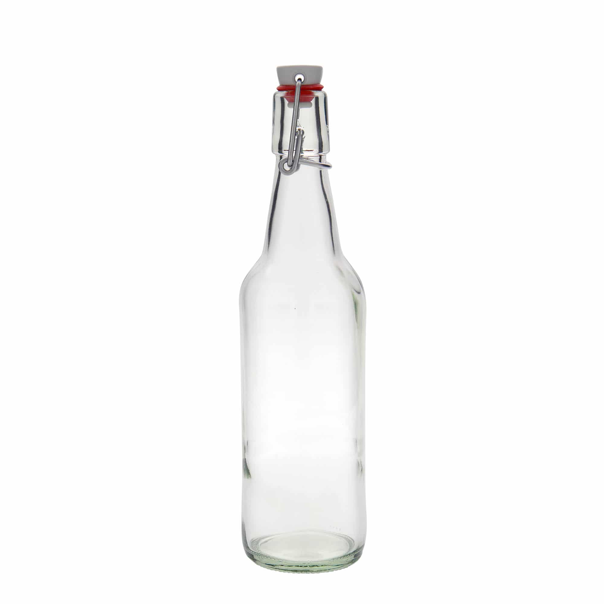 Shishe birre 500 ml, qelq, gojë: mbyllje me kapëse.