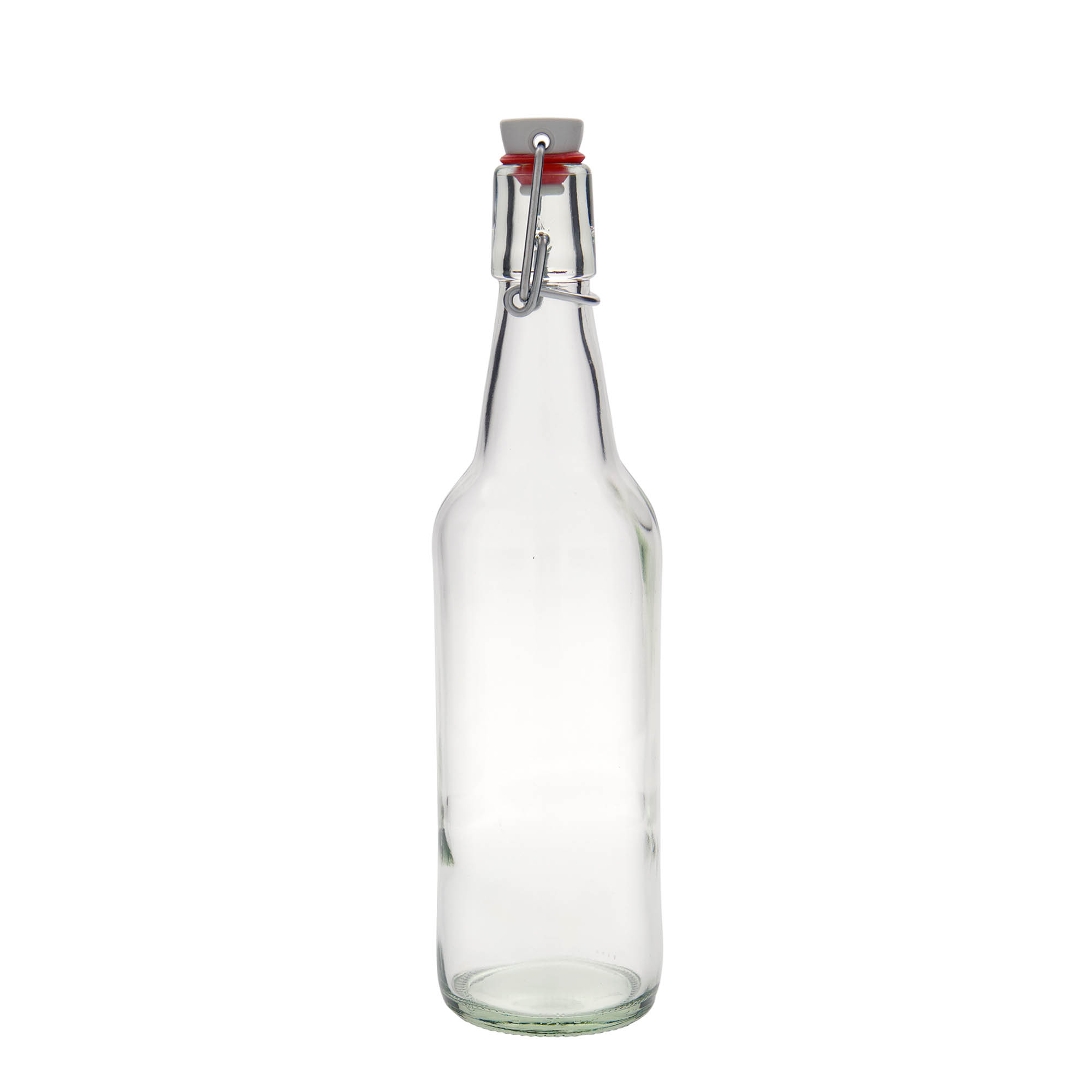 Shishe birre 500 ml, qelq, gojë: mbyllje me kapëse.