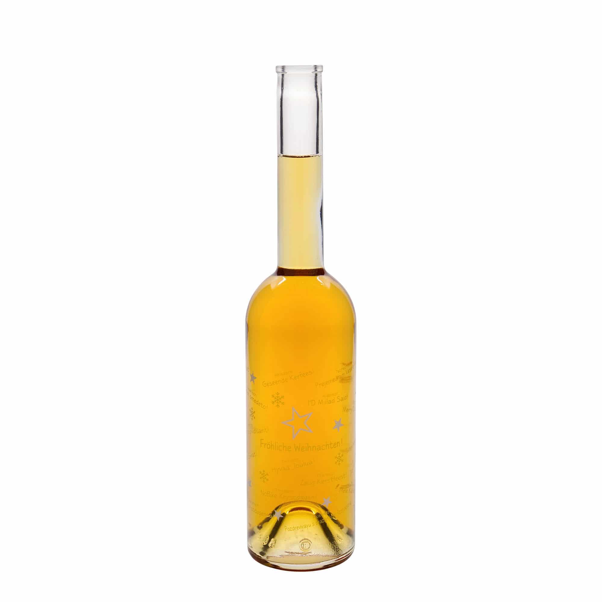 Shishe qelqi 500 ml 'Opera', motiv: Krishtlindjet në botë, hapja: kork