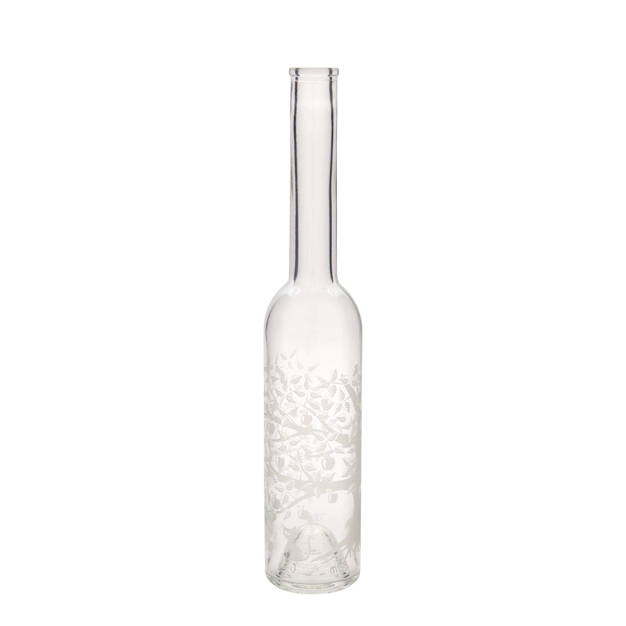 Shishe qelqi 350 ml 'Opera', motiv: Pemë molle, gojë: Kork