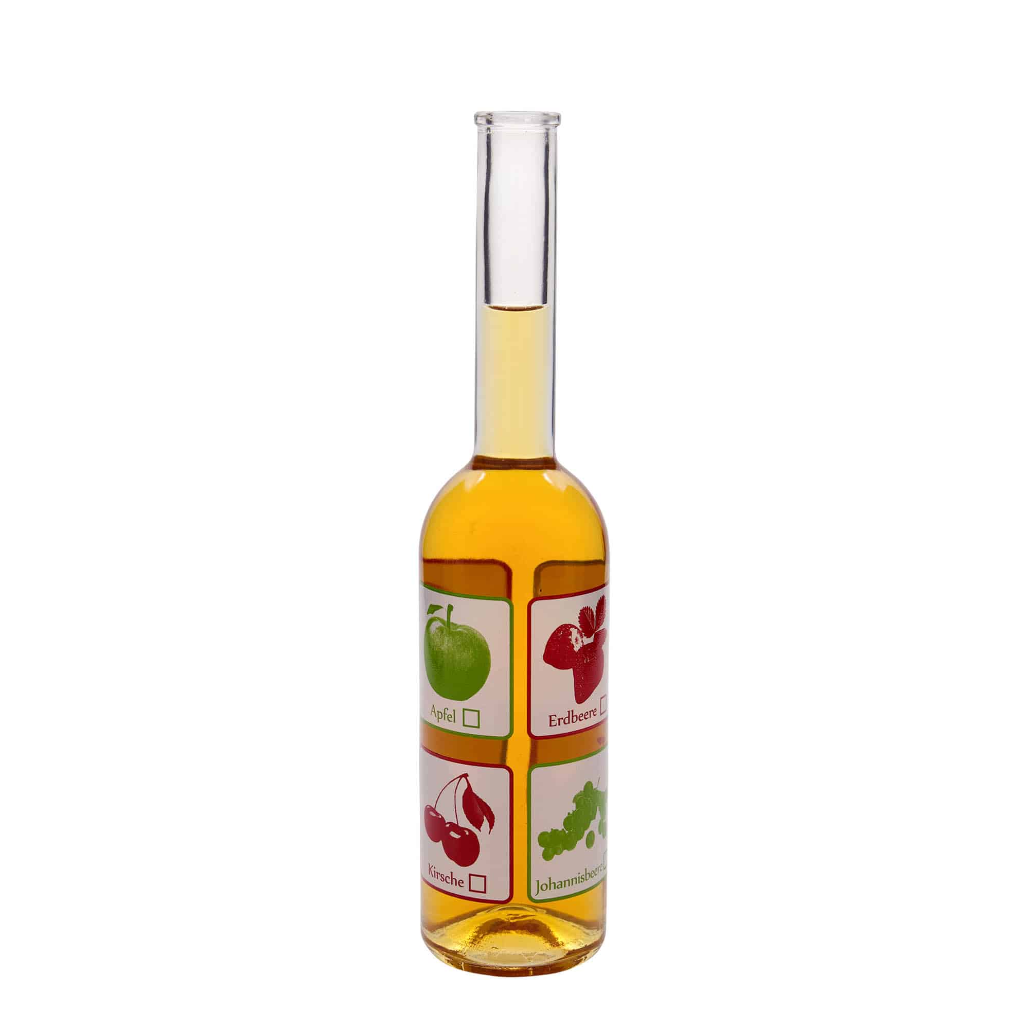 Shishe qelqi 500 ml 'Opera', motiv: fruta, gojë: kork