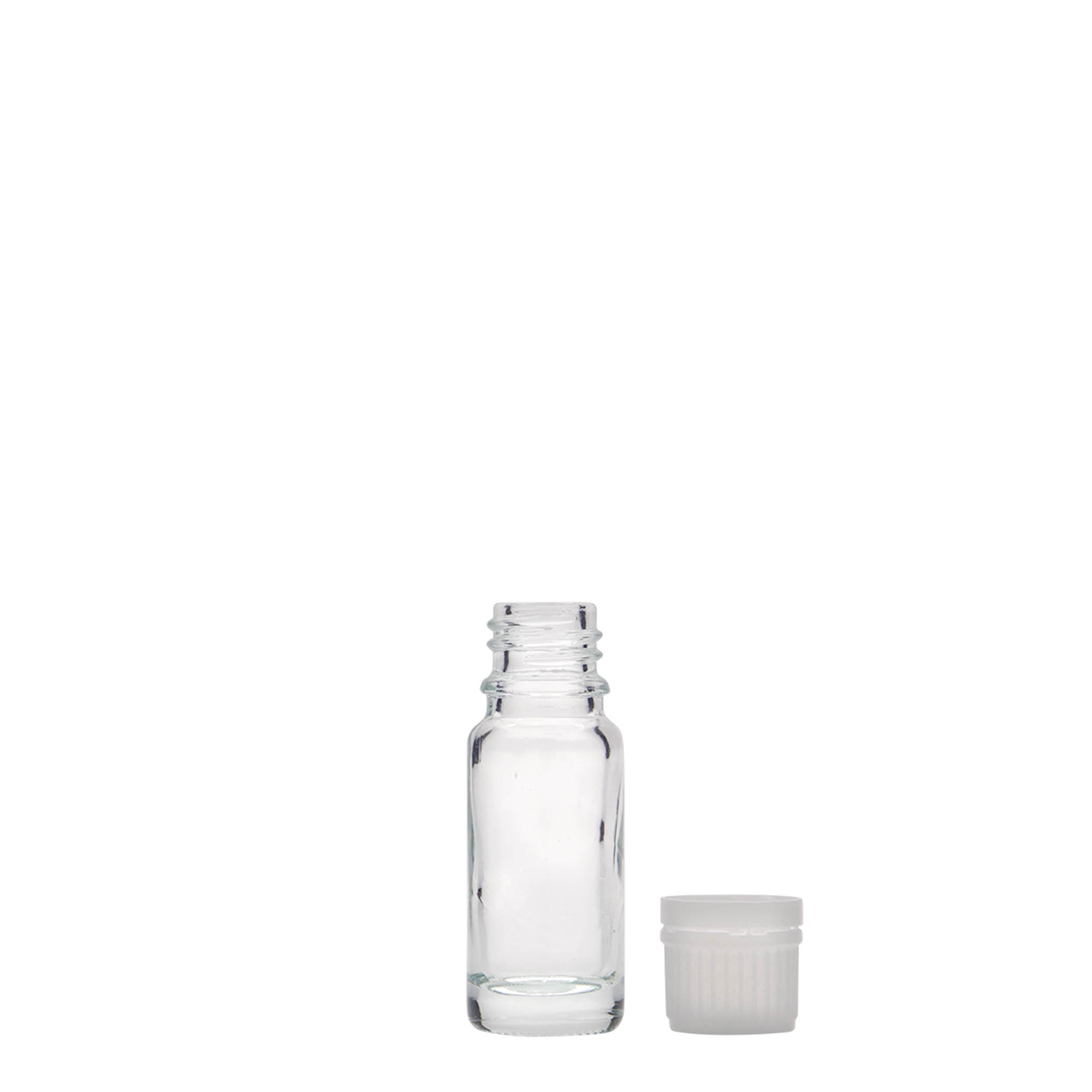 10 ml shishe mjekësore, qelq, gojëz: DIN 18 10 ml shishe mjekësore, qelq, gojëz: DIN 18