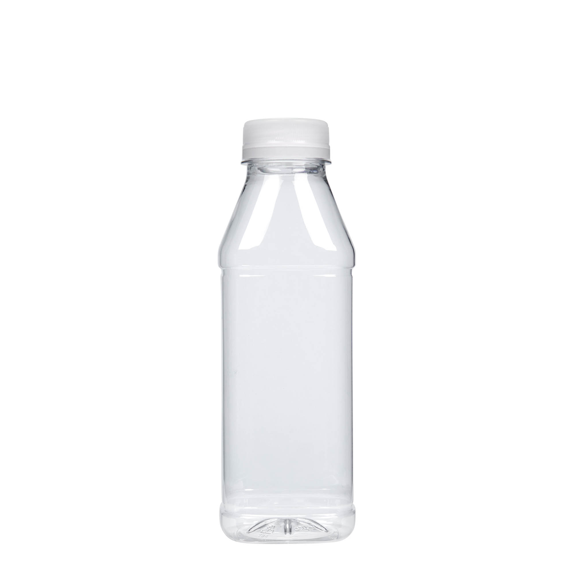Shishe PET 500 ml 'Milk and Juice Carré', katrore, plastikë, gojë: 38 mm Shishe PET 500 ml 'Milk and Juice Carré', katrore, plastikë, gojë: 38 mm