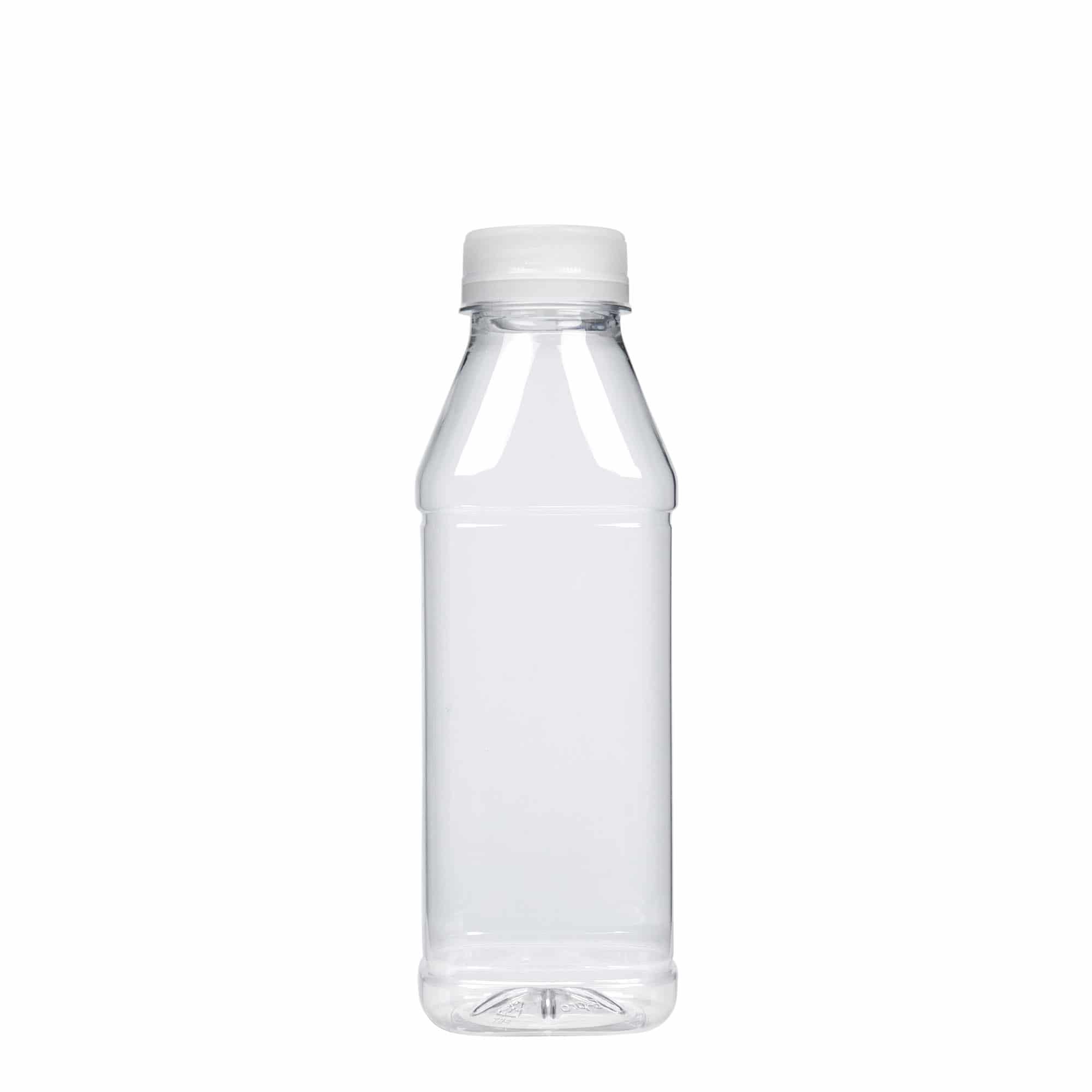 Shishe PET 500 ml 'Milk and Juice Carré', katrore, plastikë, gojë: 38 mm