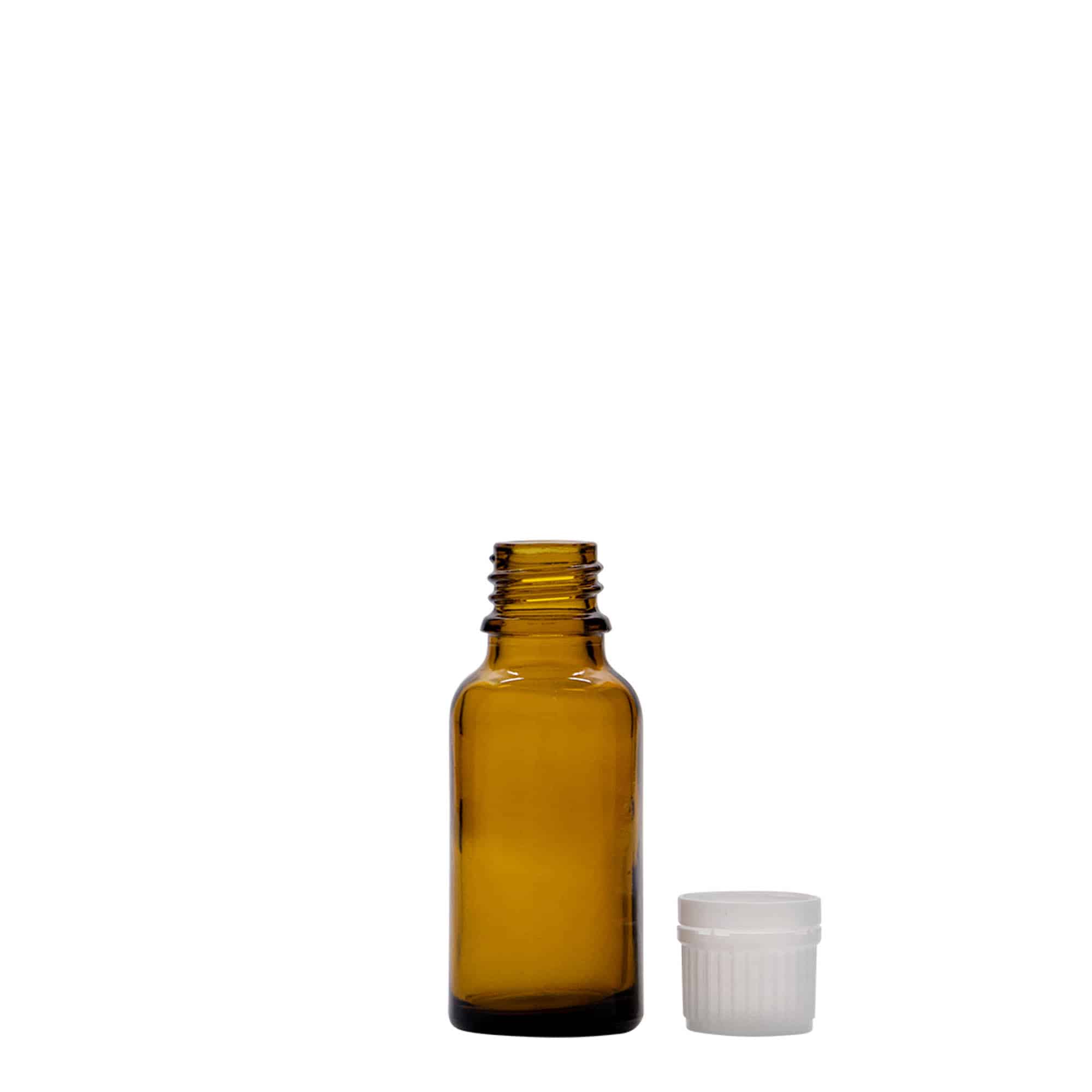 20 ml shishe mjekësore, qelq kafe, gojë: DIN 18