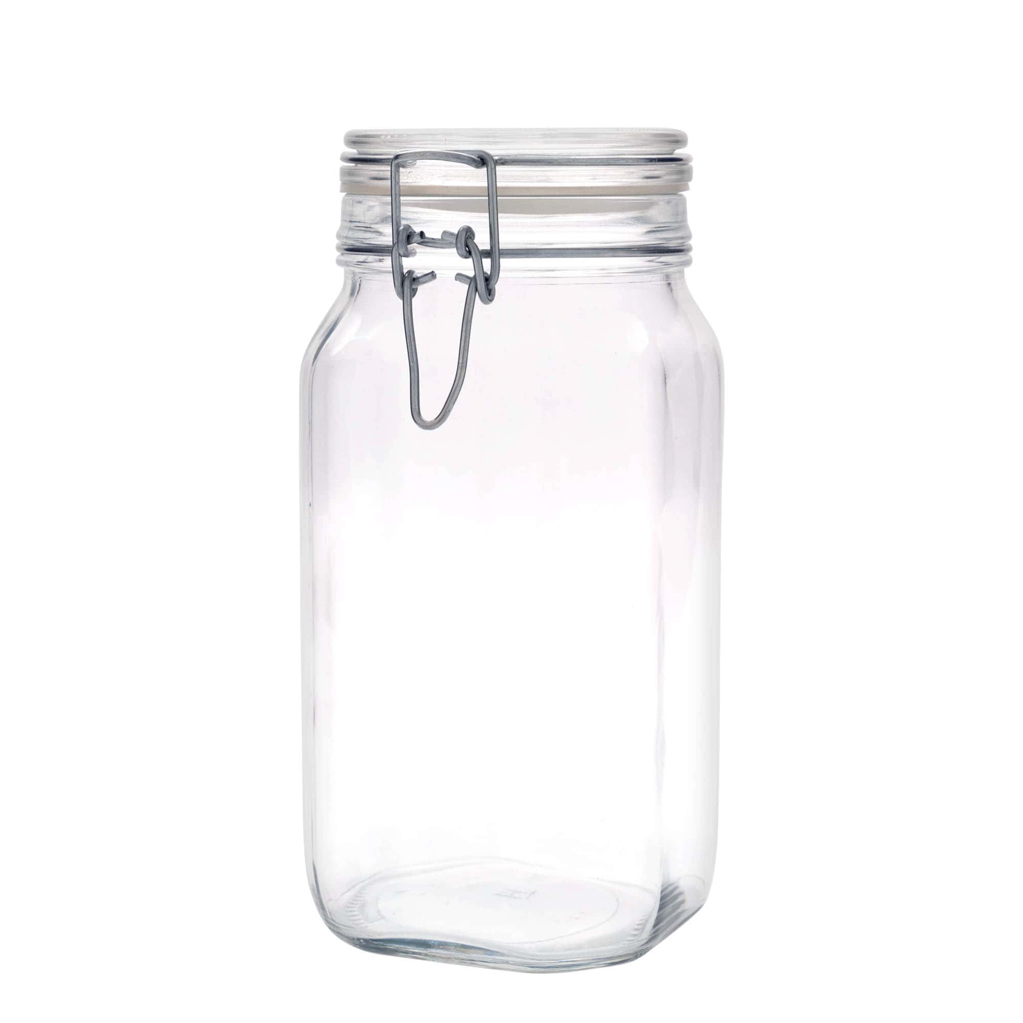 1.500 ml kavanoz me kapak me tel 'Fido', katror, hapje: mbyllje me kapak me tel 1.500 ml kavanoz me kapak me tel 'Fido', katror, hapje: mbyllje me kapak me tel