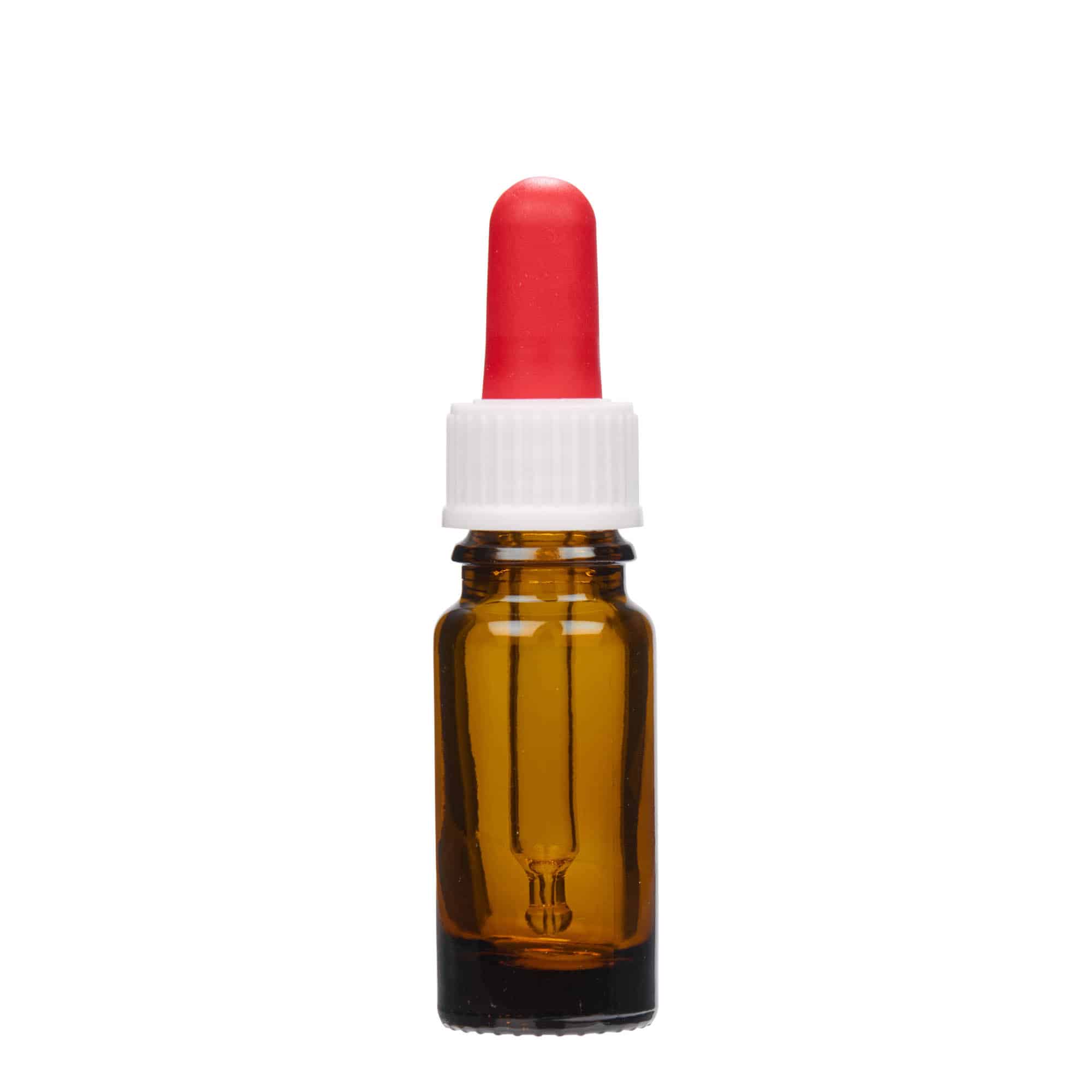 Shishe pipete 10 ml, mjekësore, qelq, kafe, gojë: DIN 18