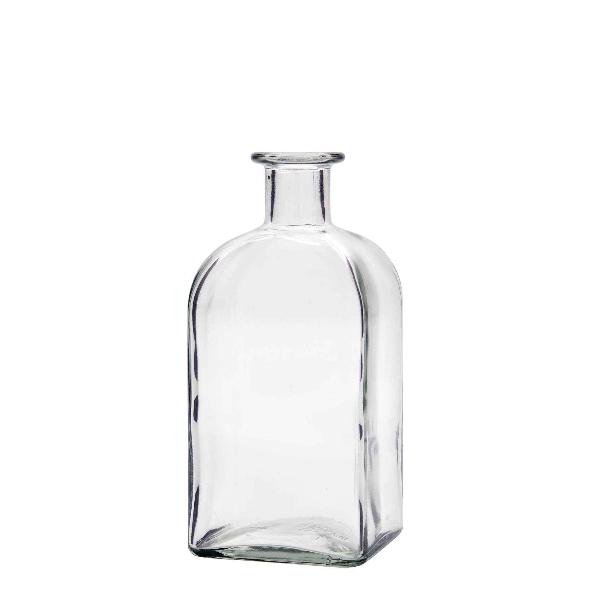 Shishe qelqi 500 ml Apotheker Carré, katrore, gojë: korek Shishe qelqi 500 ml Apotheker Carré, katrore, gojë: korek