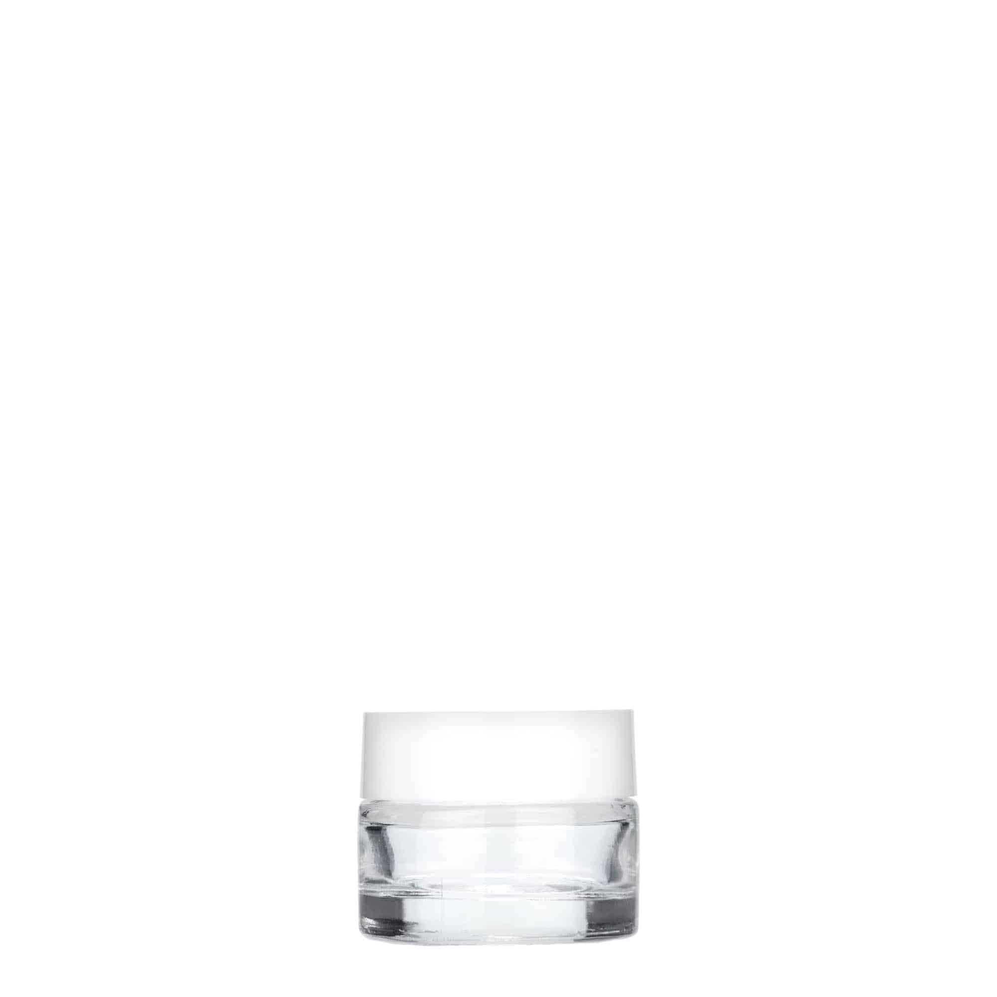 5 ml kavanoz 'Beauty', qelq, hapje: kapak me vida