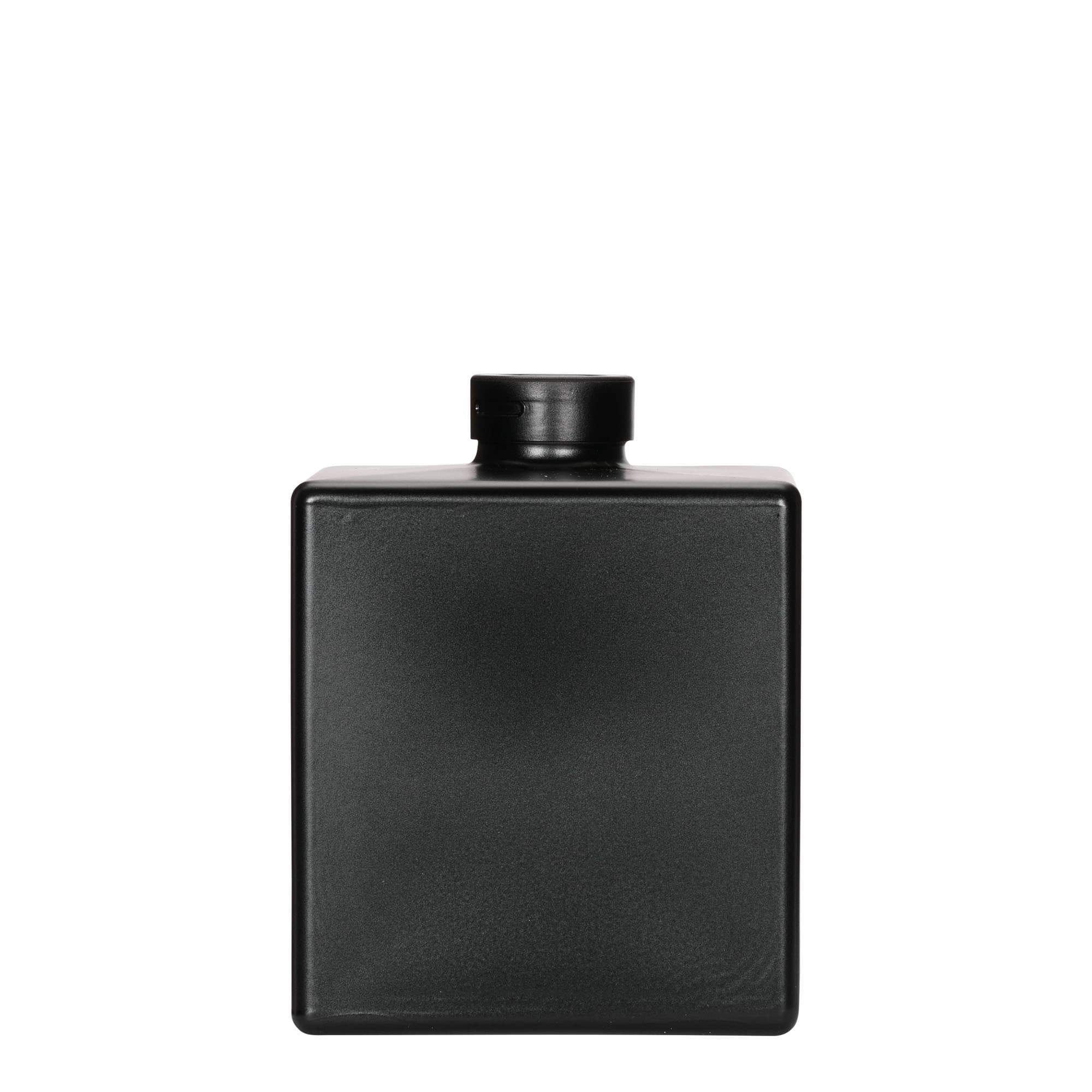 Shishe qelqi 500 ml 'Cube', katrore, e zezë, gojë: kork