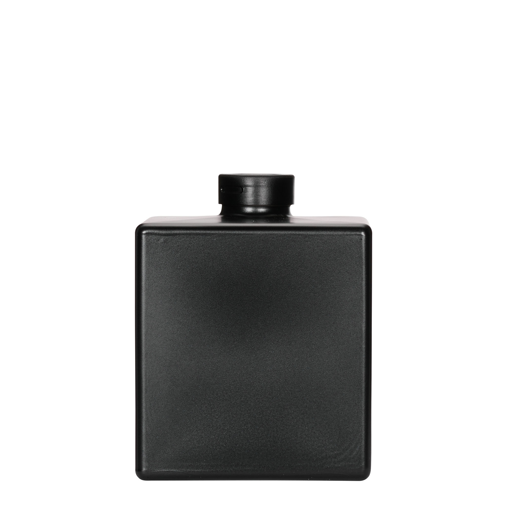 Shishe qelqi 500 ml 'Cube', katrore, e zezë, gojë: kork Shishe qelqi 500 ml 'Cube', katrore, e zezë, gojë: kork