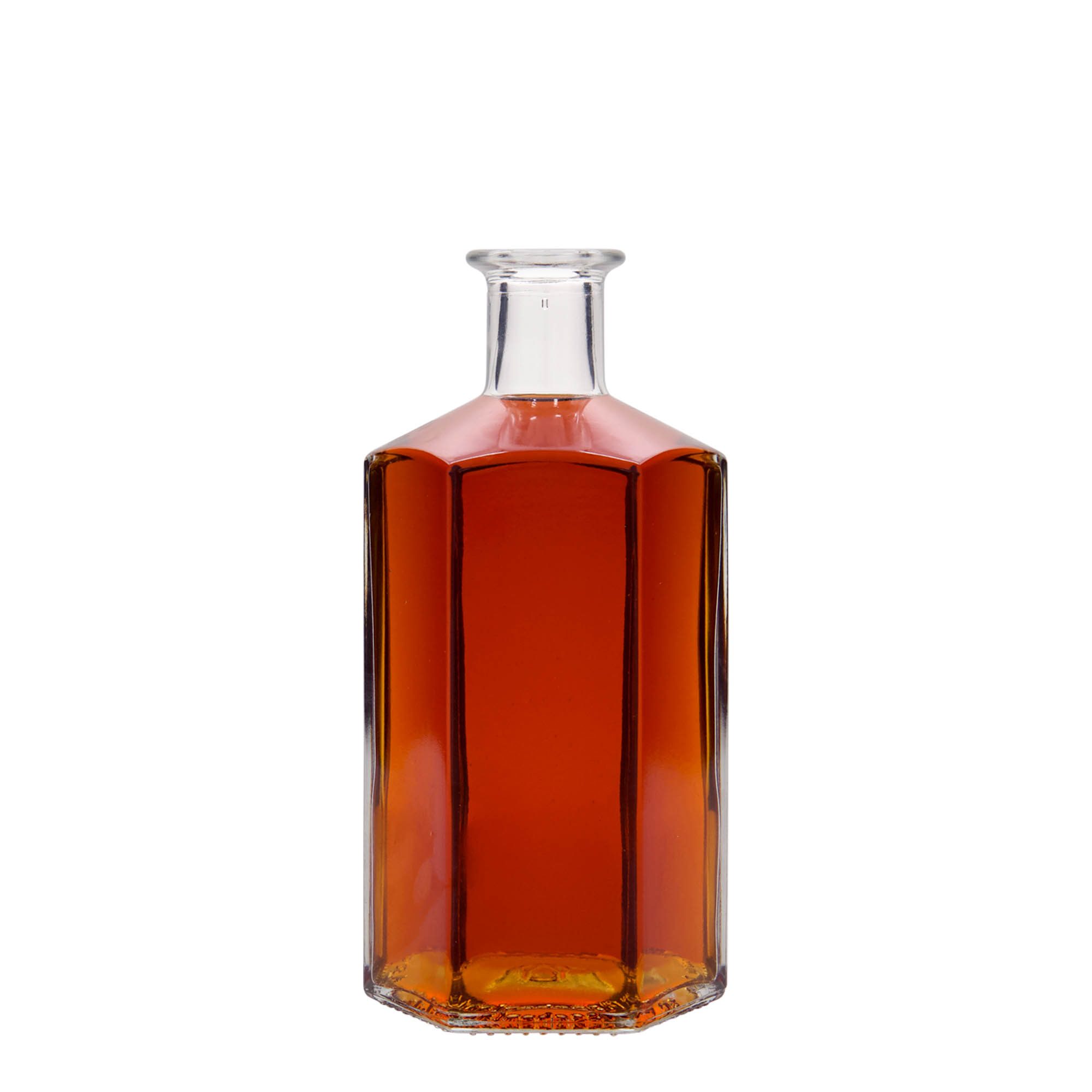 Shishe qelqi 500 ml Farmacisti 'Jimmy', gjashtëkëndëshe, gojë: Kork Shishe qelqi 500 ml Farmacisti 'Jimmy', gjashtëkëndëshe, gojë: Kork