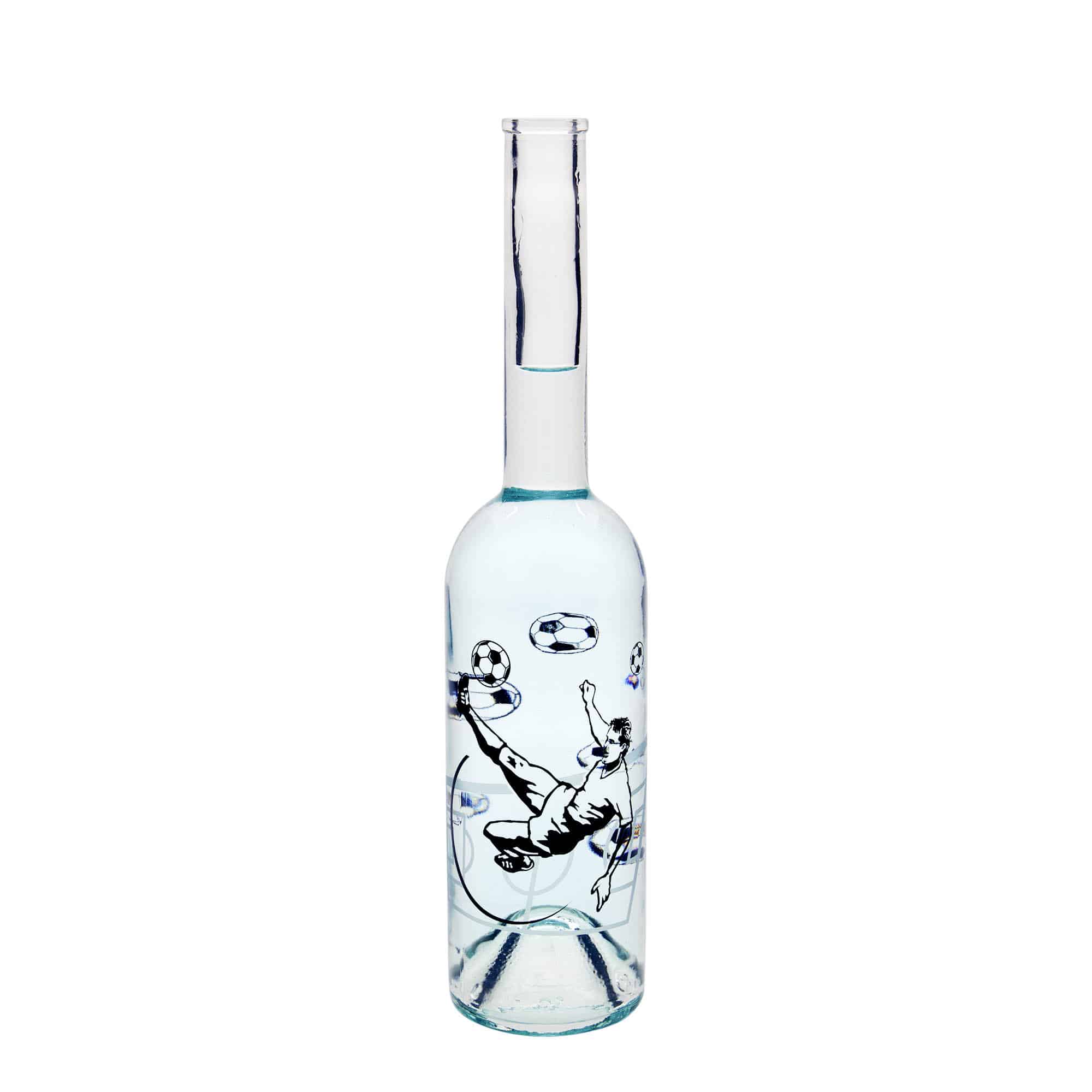 Shishe qelqi 500 ml 'Opera', motiv: Futbollist, gojë: Kork