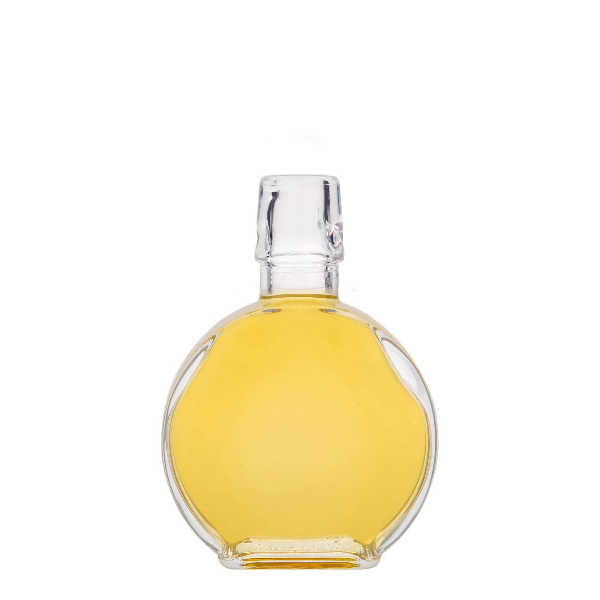 Shishe qelqi 200 ml 'Sensatione', drejtkëndëshe, hapja: mbyllje me kapëse hekurudhe