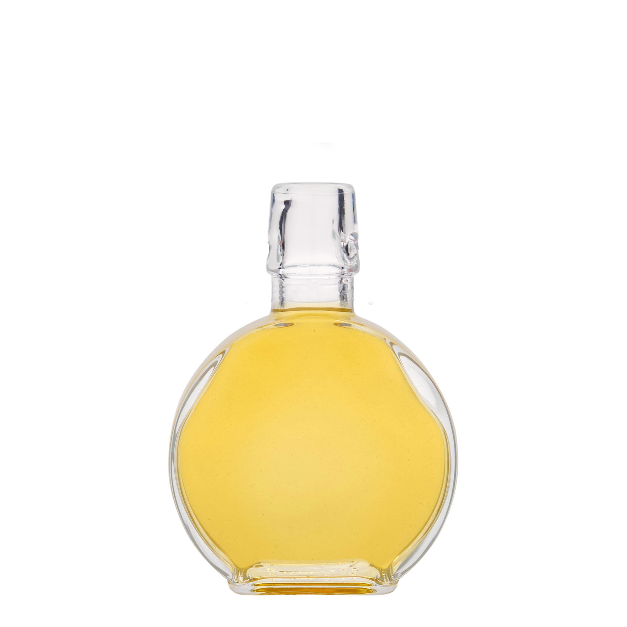 Shishe qelqi 200 ml 'Sensatione', drejtkëndëshe, hapja: mbyllje me kapëse hekurudhe
