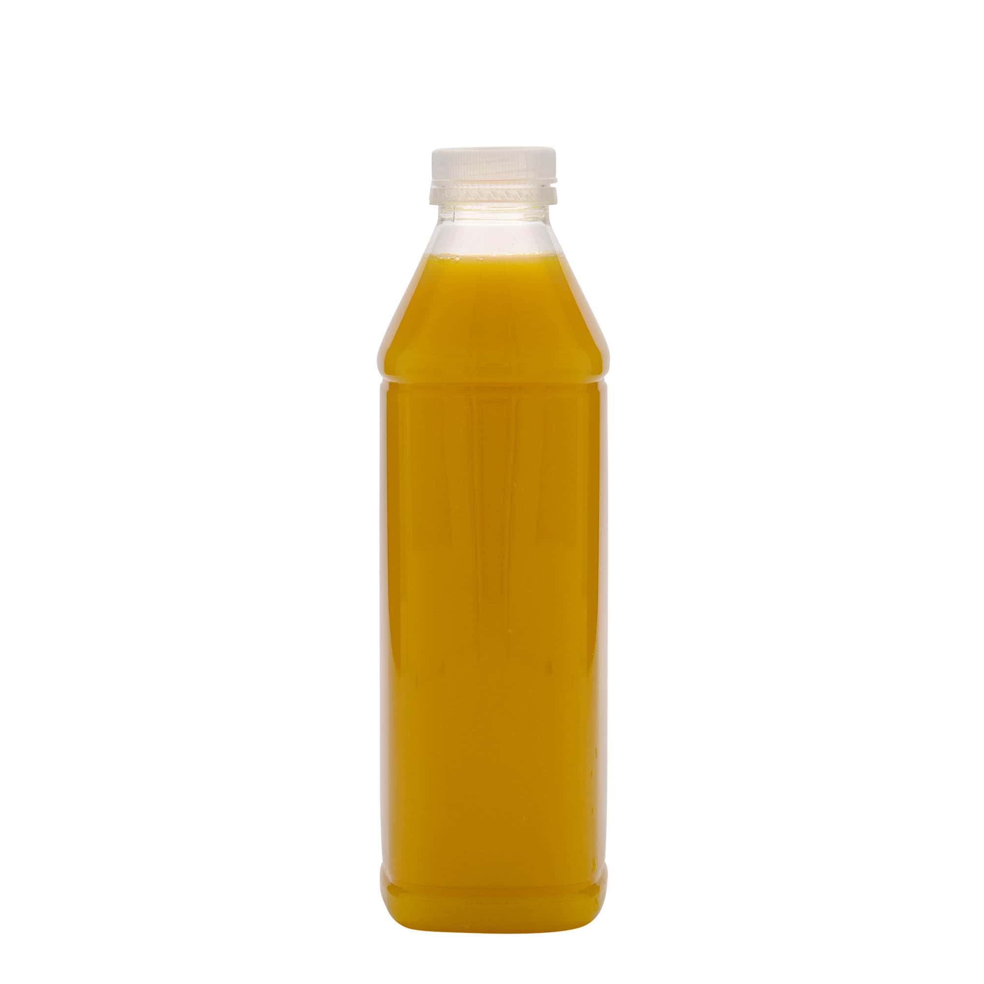 1.000 ml shishe PET 'Milk and Juice Carré', katrore, prej plastike, hapje: 38 mm