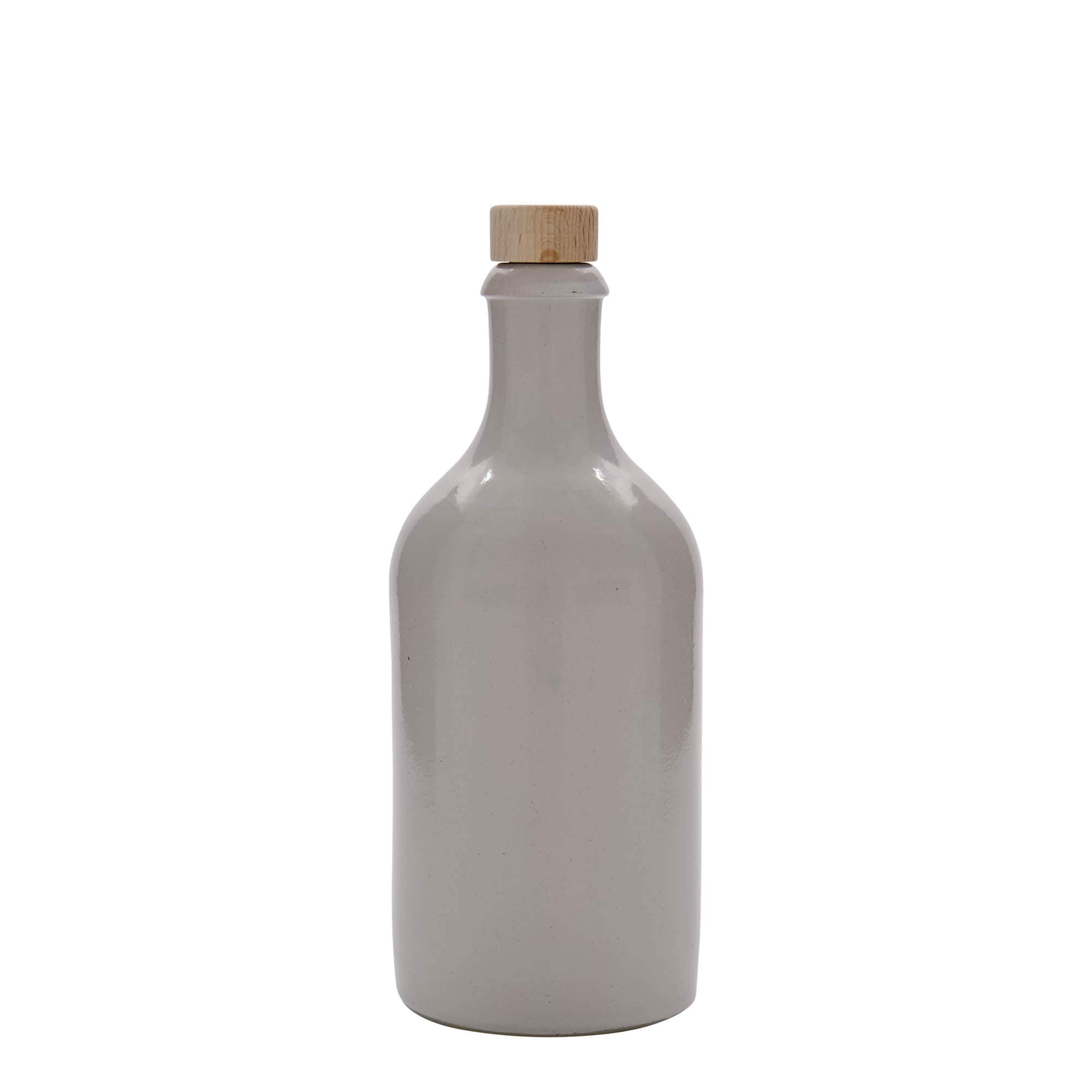 500 ml krua me tokë, qeramikë, e bardhë, gojë: korek