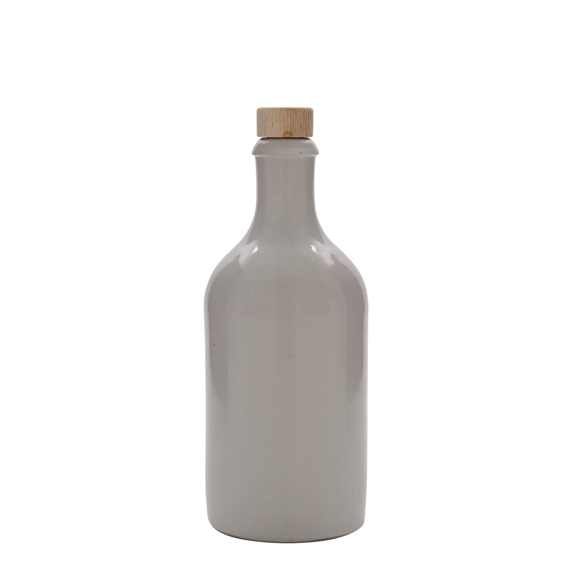 500 ml krua me tokë, qeramikë, e bardhë, gojë: korek