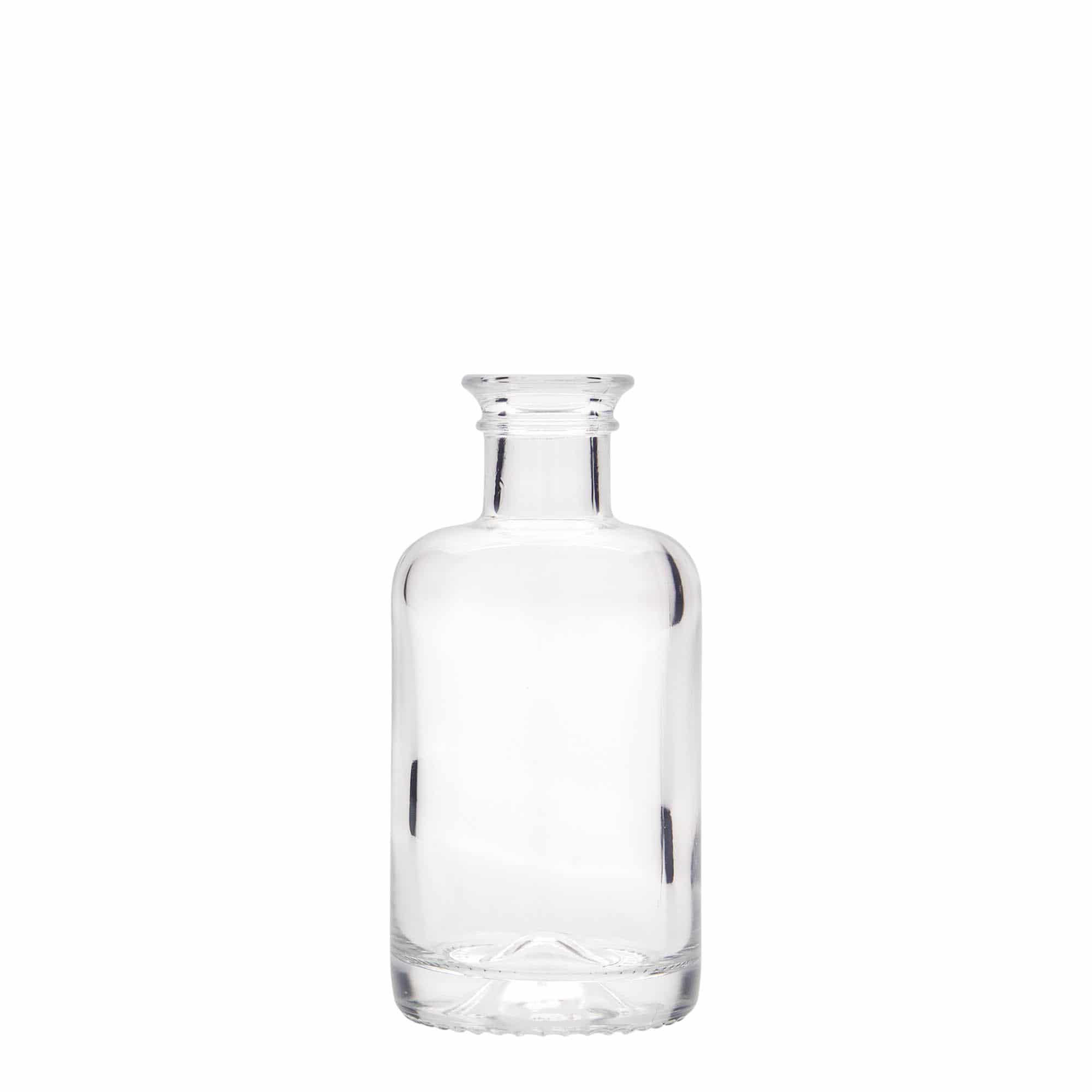 Shishe qelqi 100 ml për farmacist, goja: korek