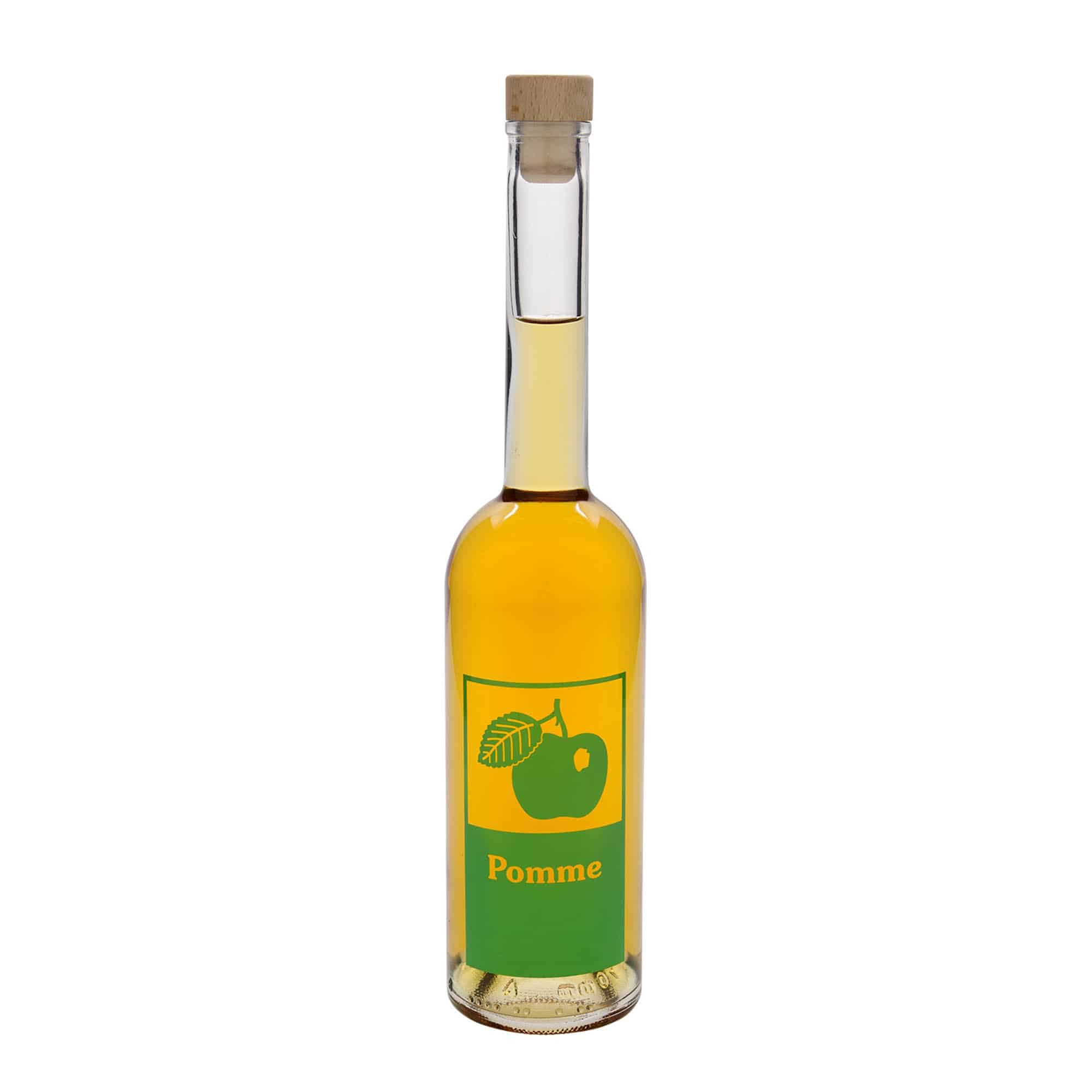 Shishe qelqi 500 ml 'Opera', motiv: Mollë, gojë: Korek