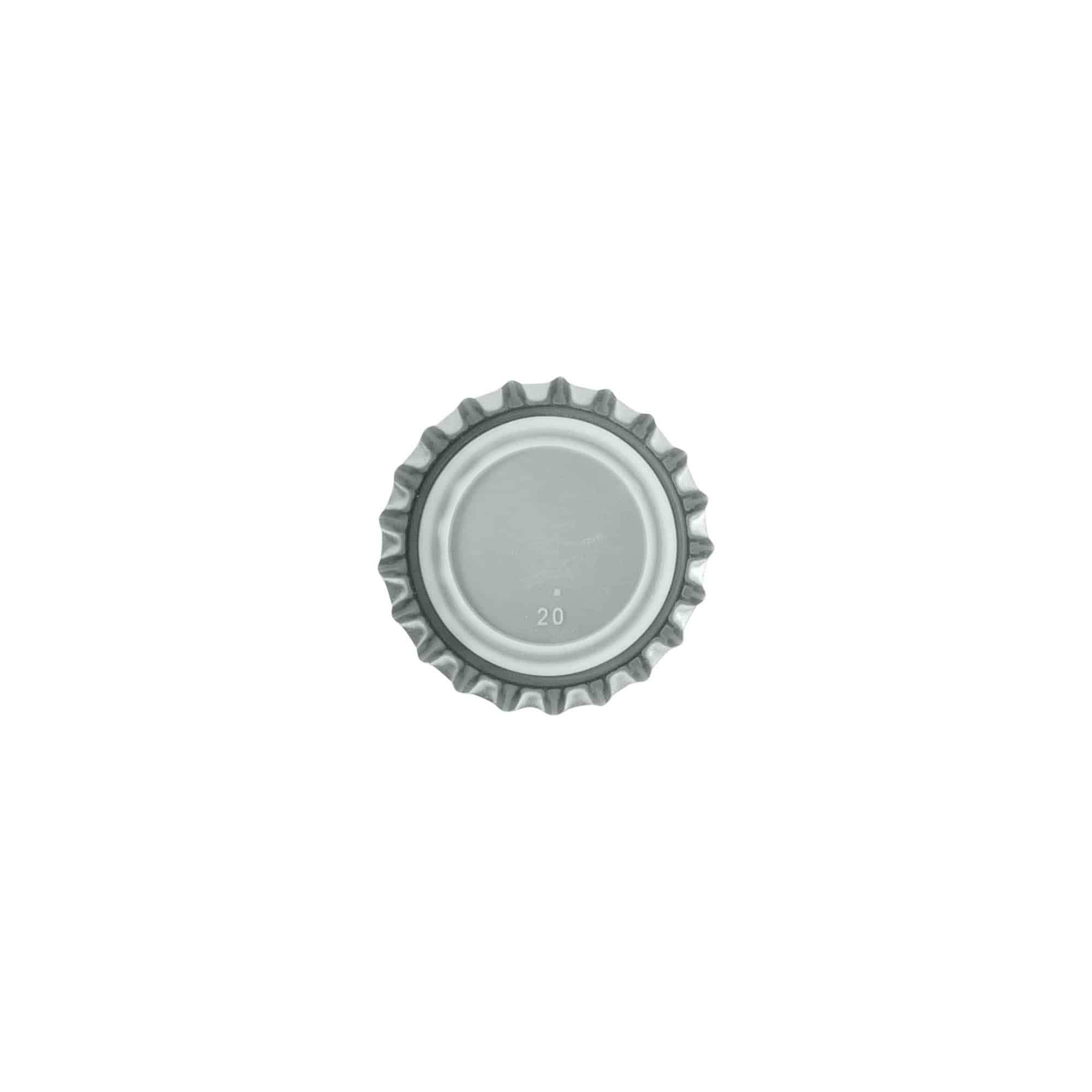 Kapak shishe 26 mm, metal, argjend