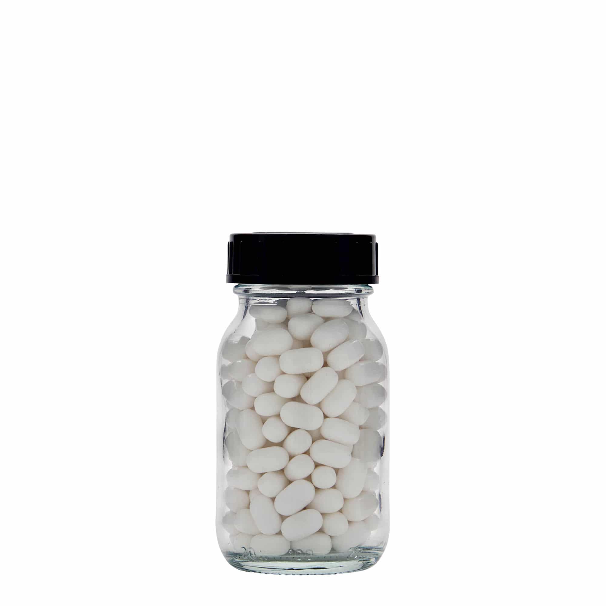 100 ml gotë me qafë të gjerë, hapje: DIN 40