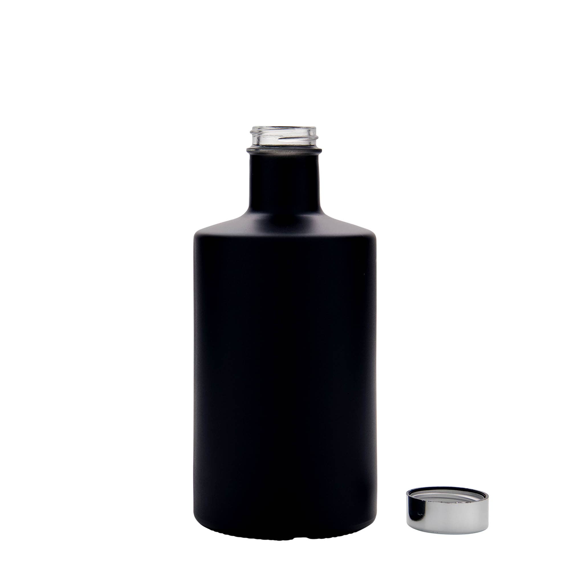 Shishe qelqi 500 ml 'Caroline', e zezë, gojë: GPI 33