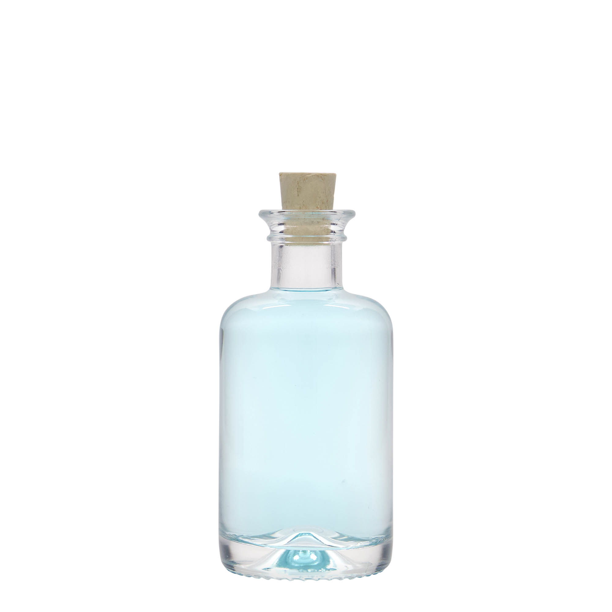 Shishe qelqi 100 ml për farmacist, goja: korek