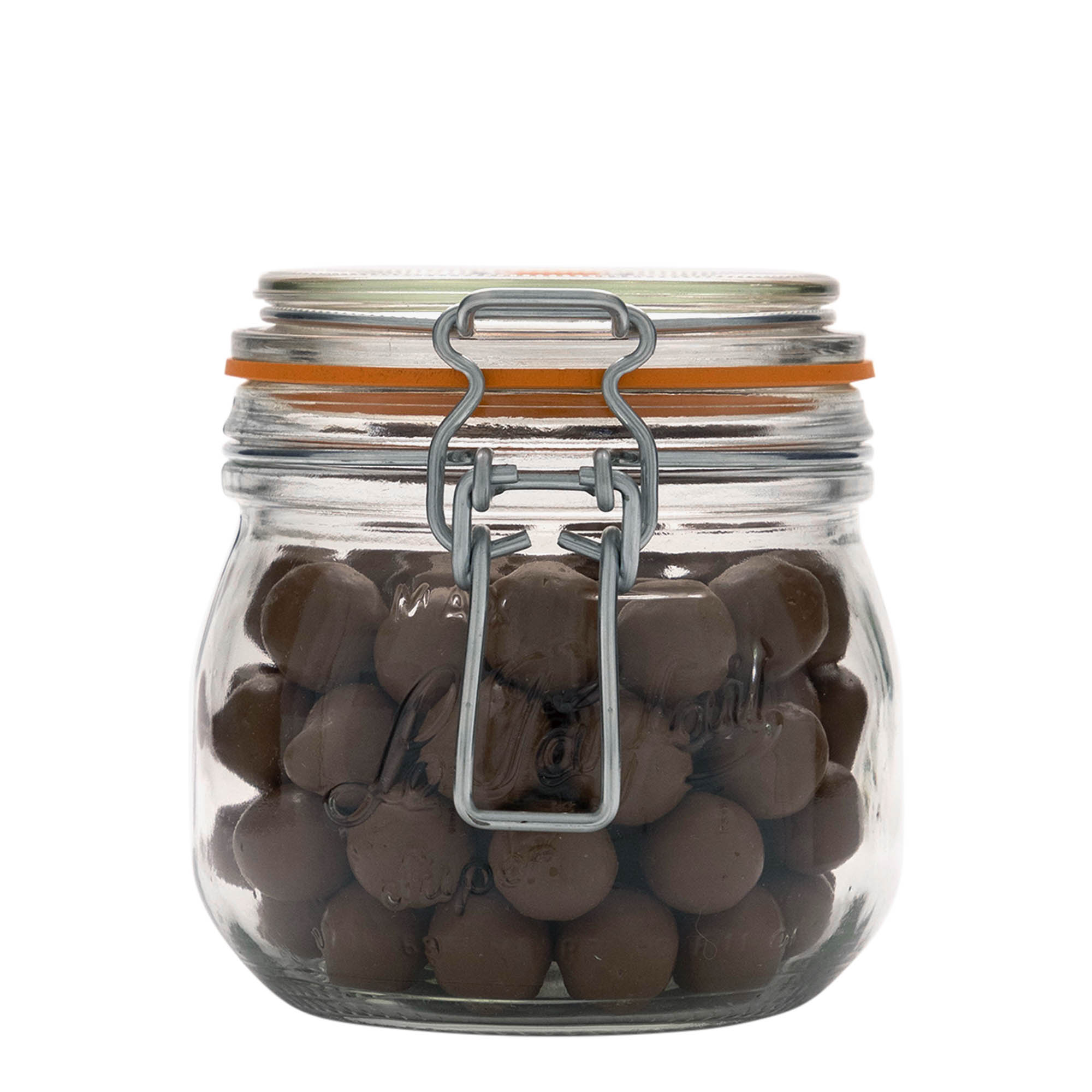 500 ml kavanoz me kapak me grep 'Le Parfait Super Bocal', hapja: mbyllje me grep metalik 500 ml kavanoz me kapak me grep 'Le Parfait Super Bocal', hapja: mbyllje me grep metalik