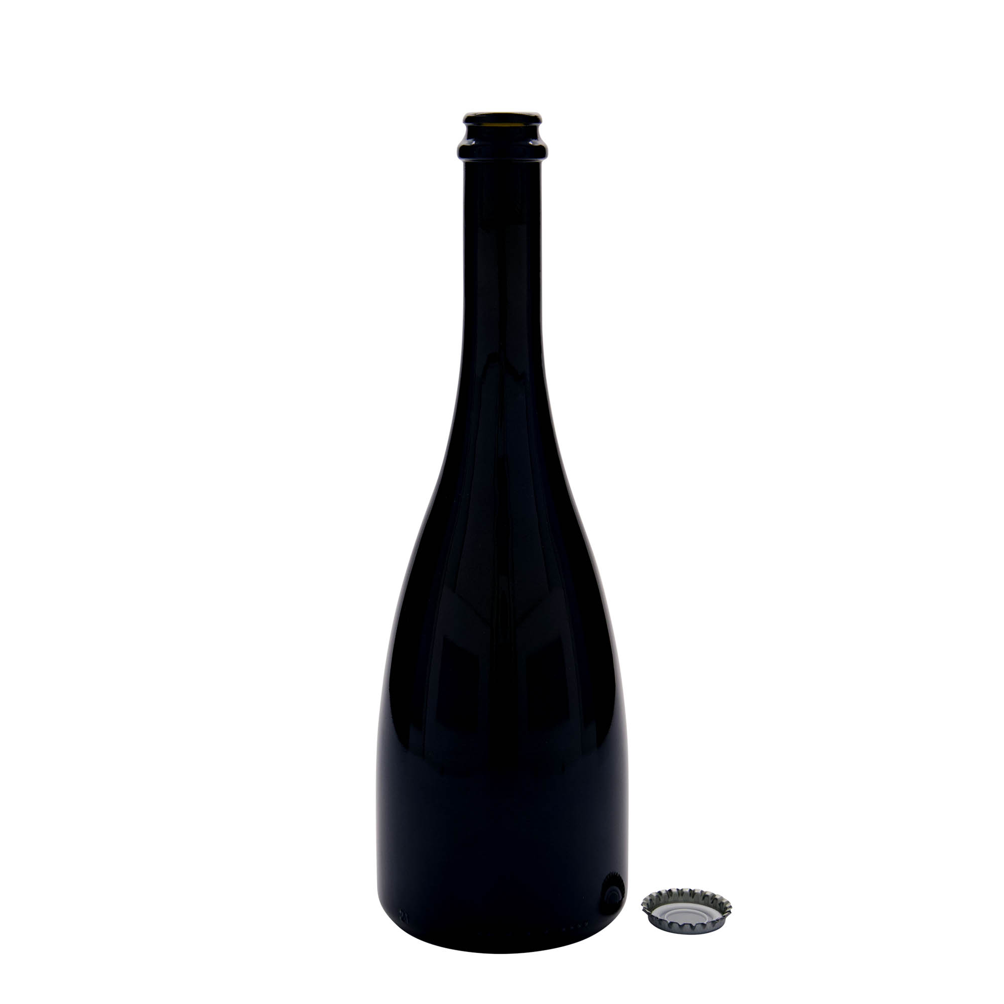750 ml shishe birre / shampanje 'Tosca', xham, jeshile antike, gojë: kapak kronkork 750 ml shishe birre / shampanje 'Tosca', xham, jeshile antike, gojë: kapak kronkork
