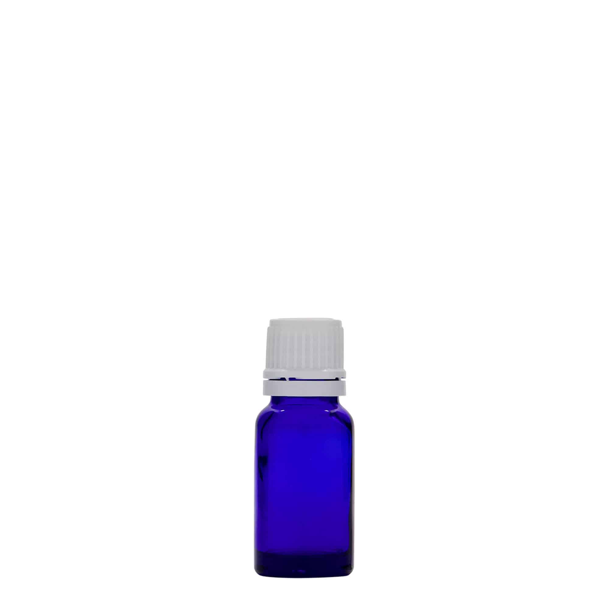 10 ml shishe mjekësore, qelq, blu mbretëror, gojë: DIN 18