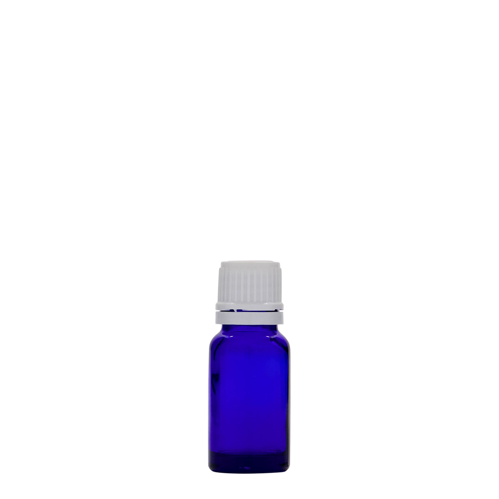 10 ml shishe mjekësore, qelq, blu mbretëror, gojë: DIN 18