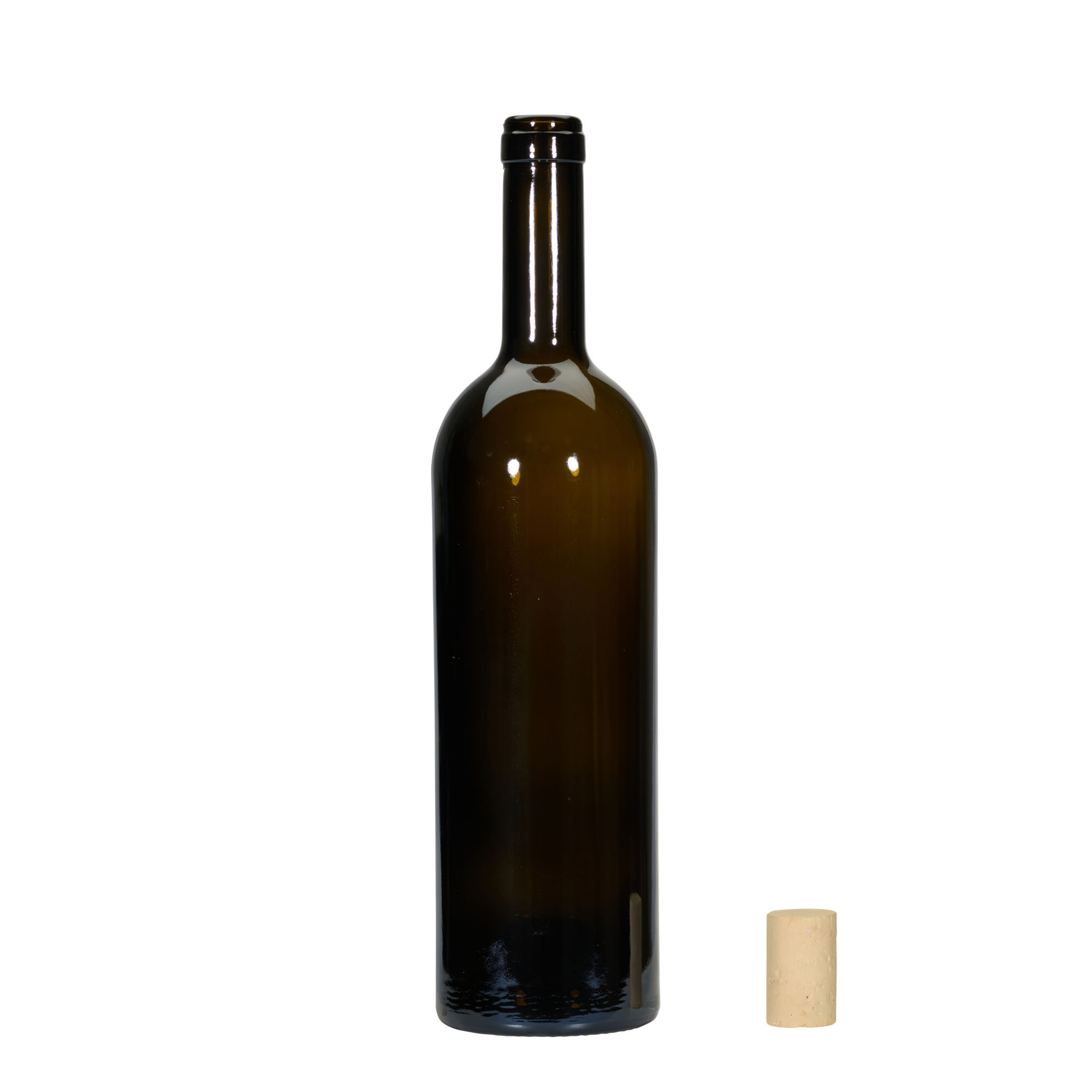 Shishe vere 750 ml 'Golia', jeshile antike, gojë: Kork Shishe vere 750 ml 'Golia', jeshile antike, gojë: Kork