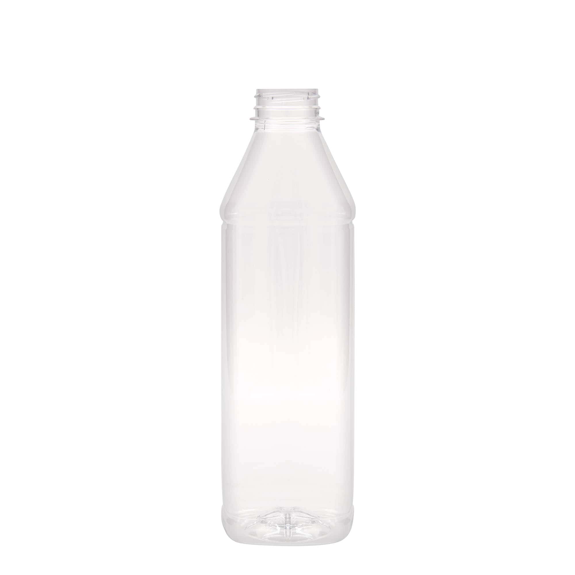 1.000 ml shishe PET 'Milk and Juice Carré', katrore, prej plastike, hapje: 38 mm