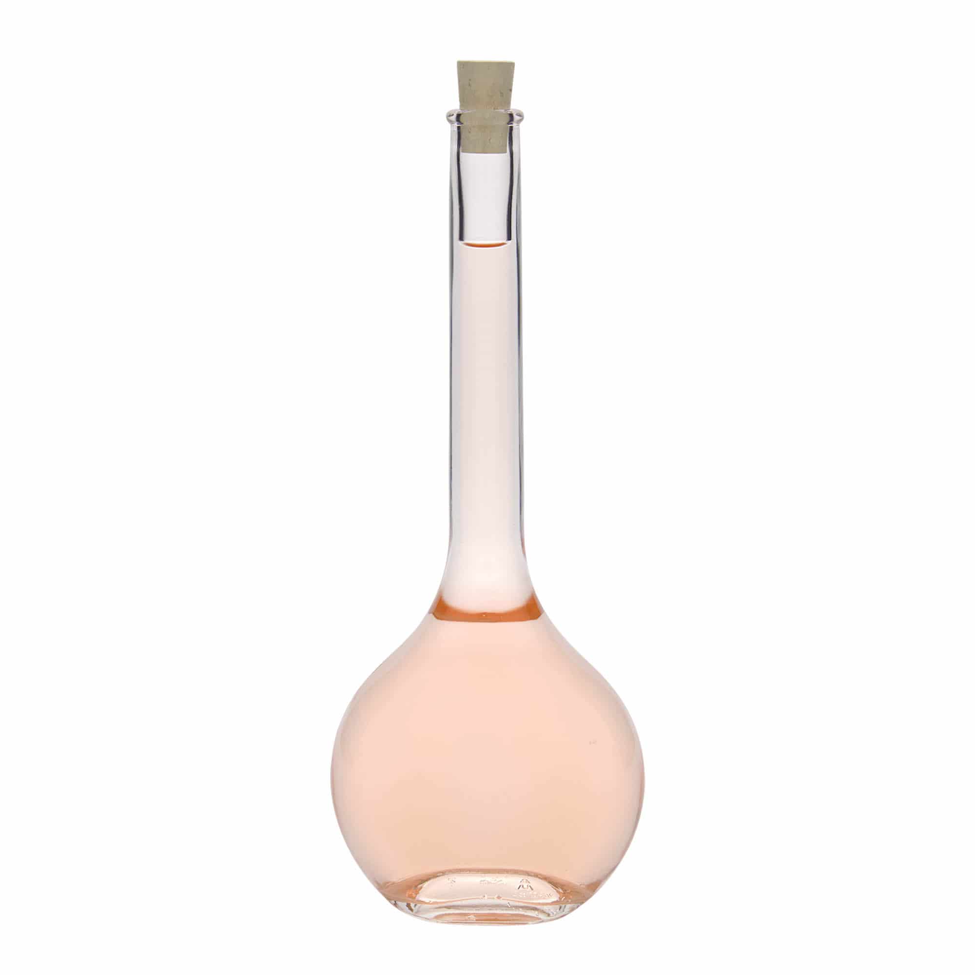 Shishe qelqi 500 ml 'Contessa', ovale, gojë: kork
