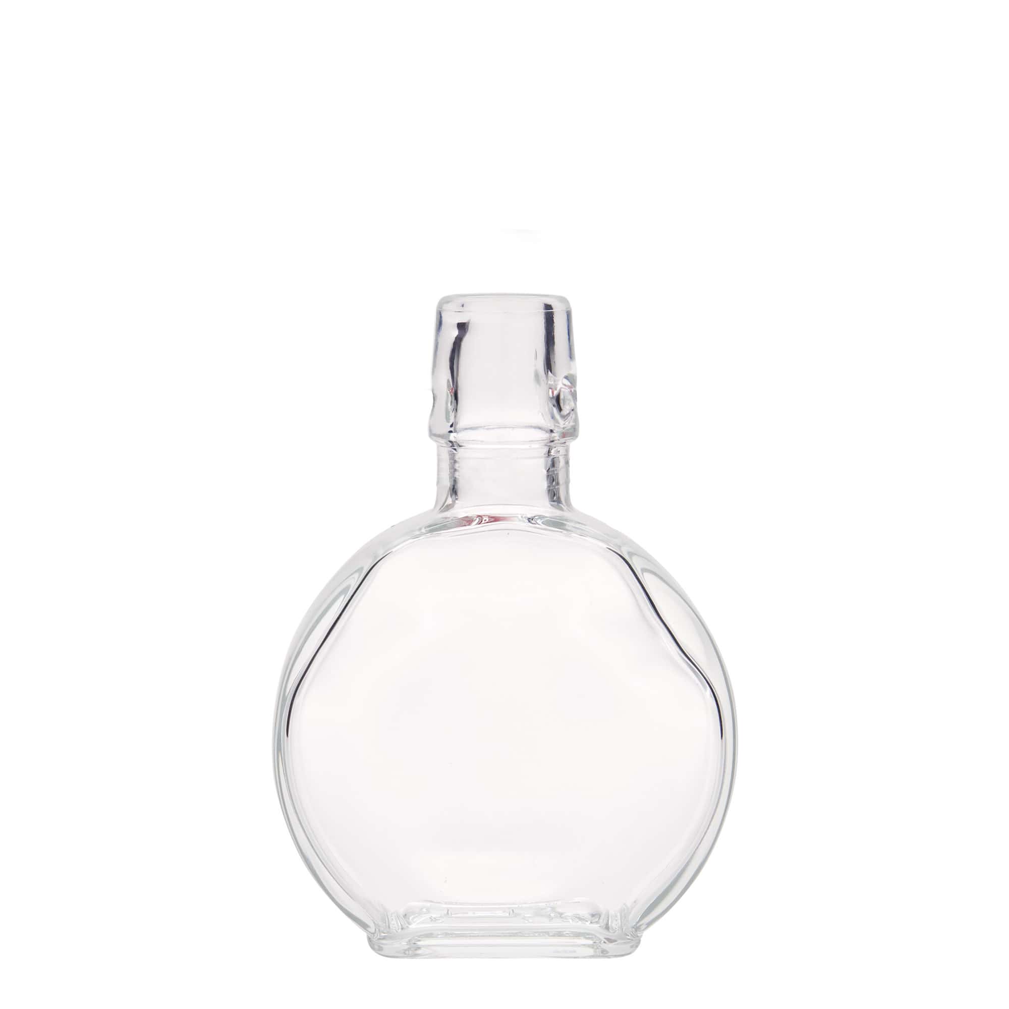 Shishe qelqi 200 ml 'Sensatione', drejtkëndëshe, hapja: mbyllje me kapëse hekurudhe