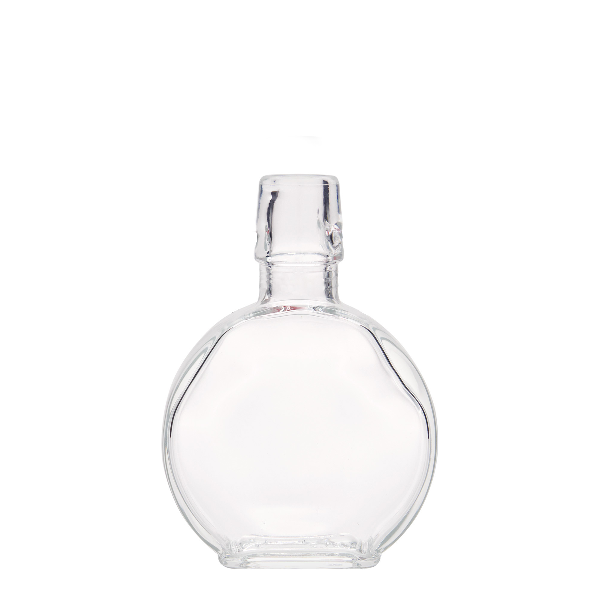 Shishe qelqi 200 ml 'Sensatione', drejtkëndëshe, hapja: mbyllje me kapëse hekurudhe